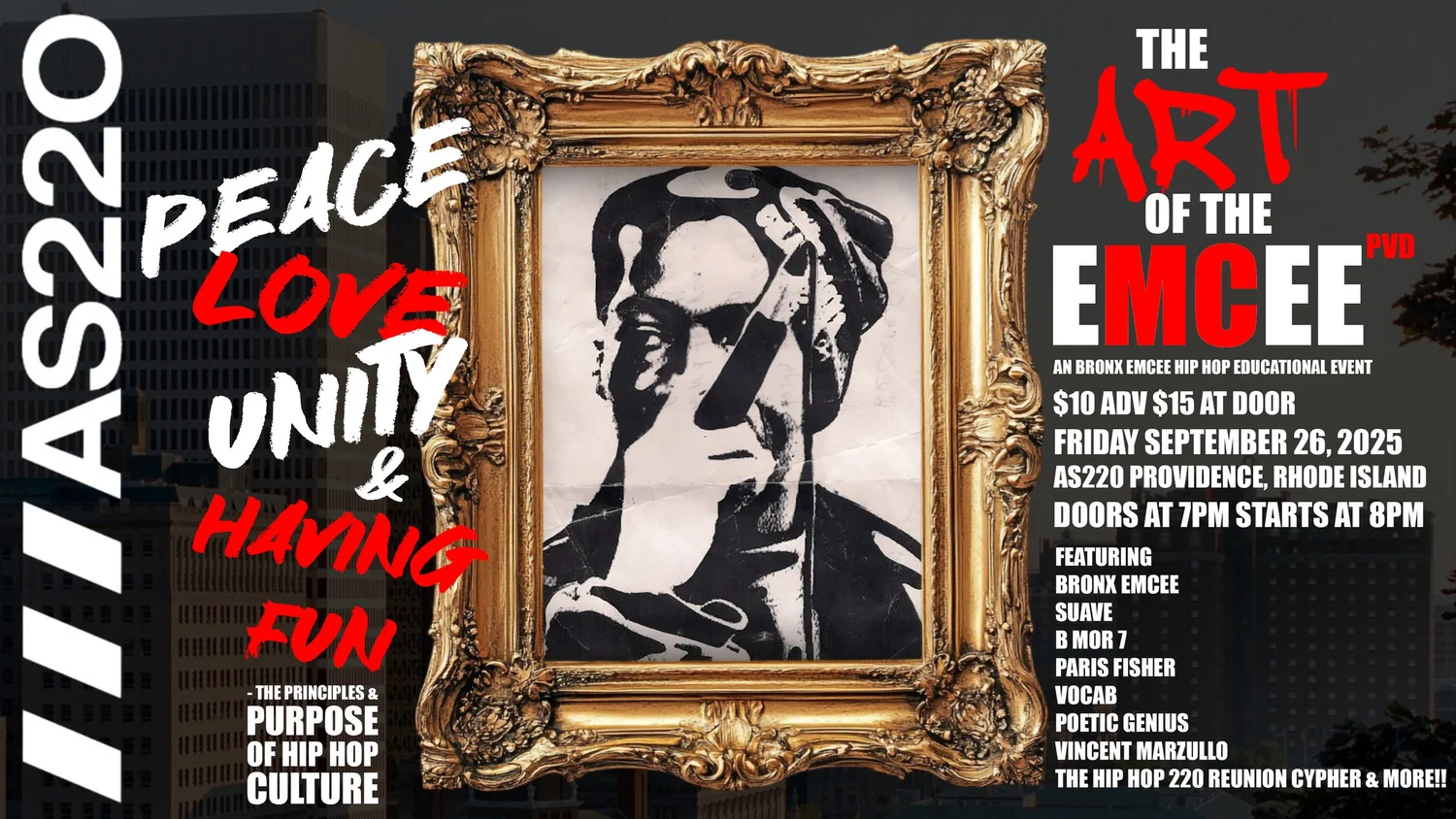 AS220 Calendar — The Art of the Emcee