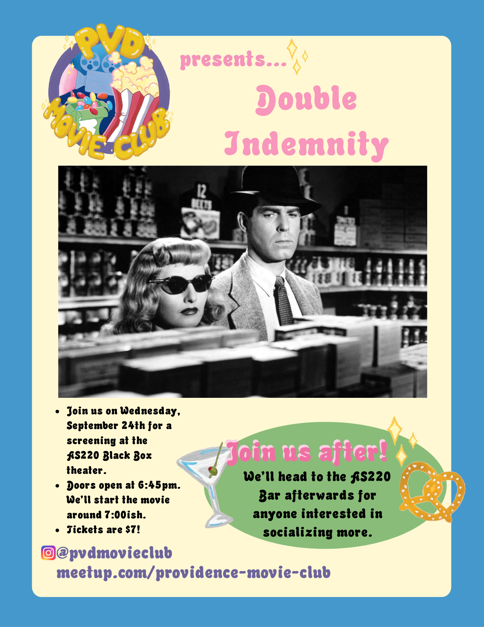 Providence Movie Club presents: Double Indemnity (1944)