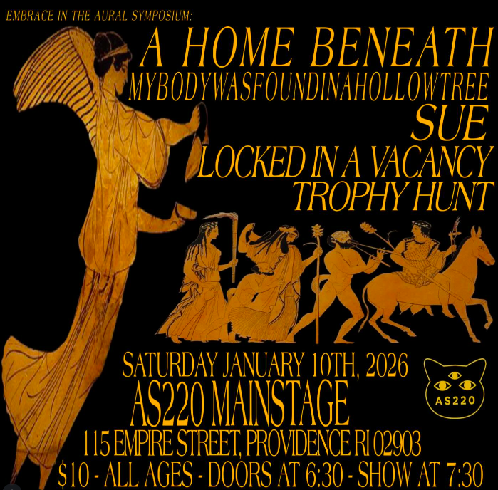 A Home Beneath + Sue + Locked in a Vacancy + Snowfall + Mybodywasfoundinahollowtree