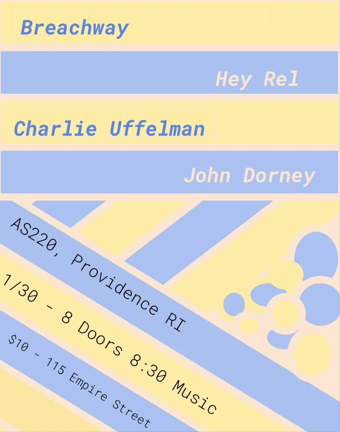 Breachway + Charlie Uffelman + Hey Rel + John Dorney