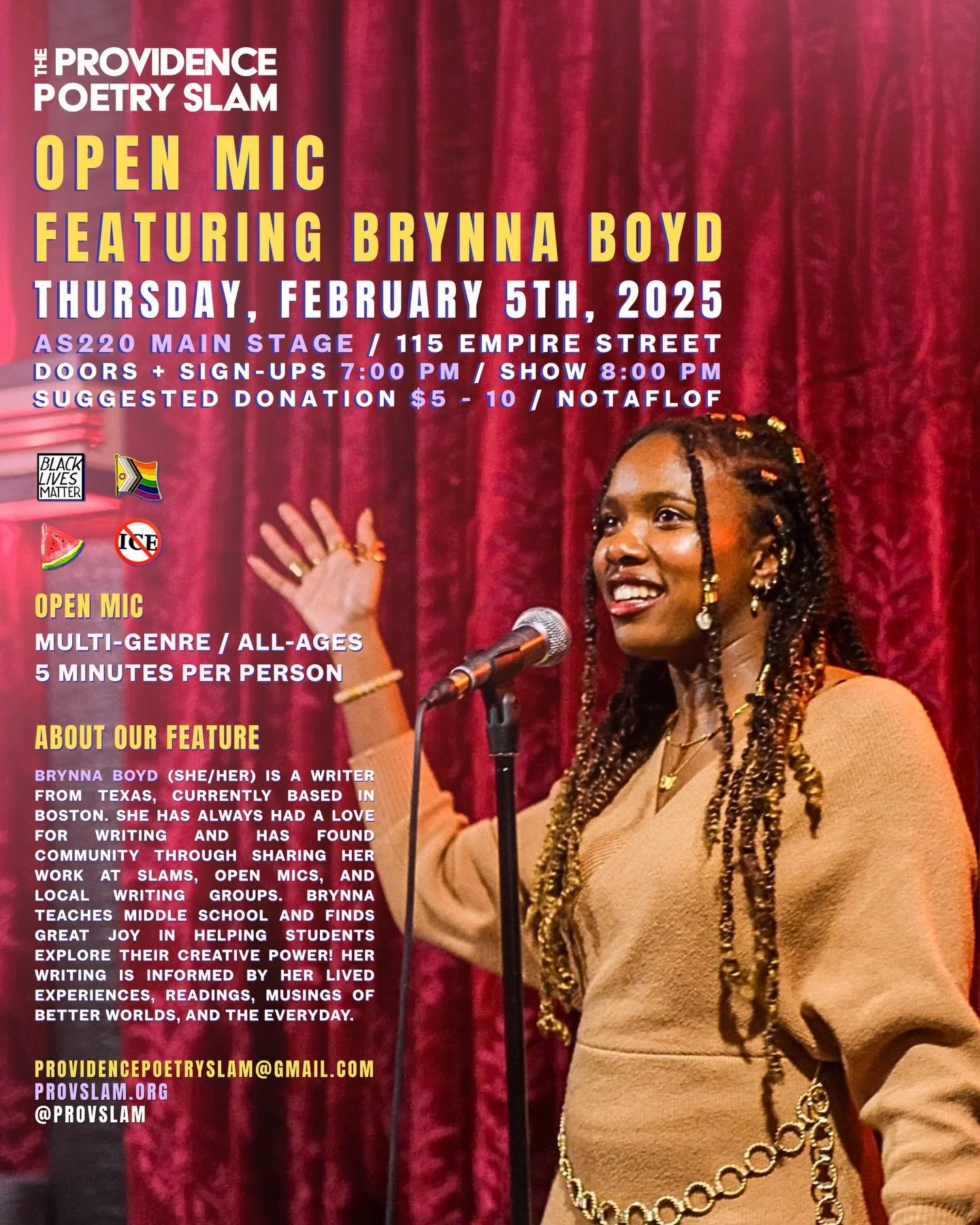 Providence Poetry Slam: Open Mic featuring Brynna Boyd