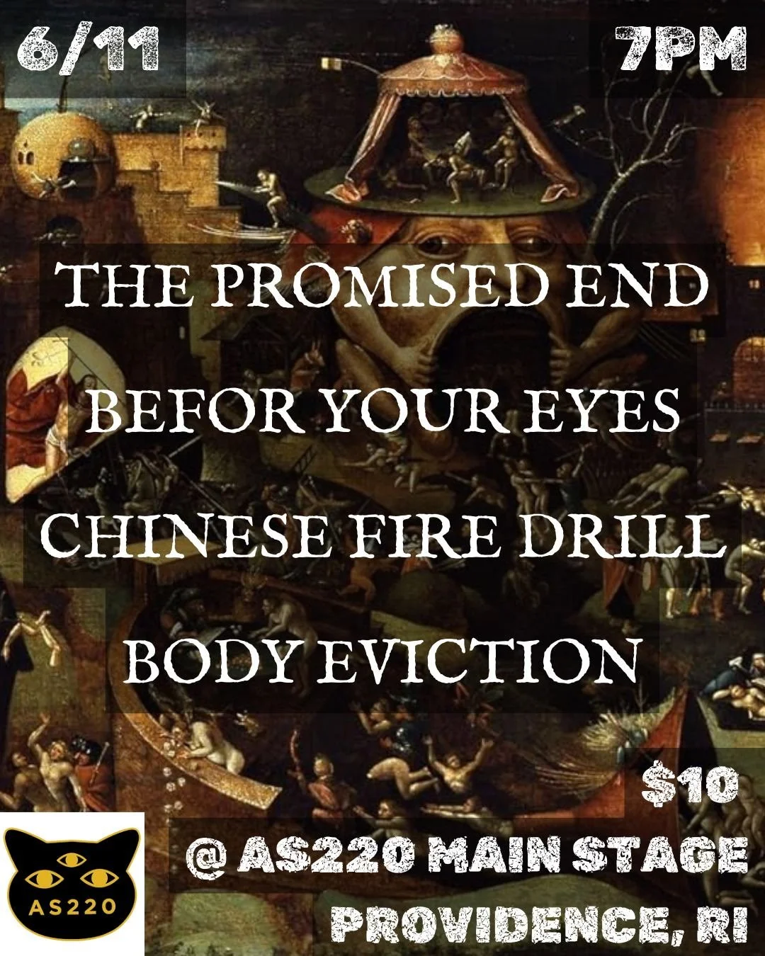 The Promised End + Before Your Eyes + Chinese Fire Drill + Body Eviction