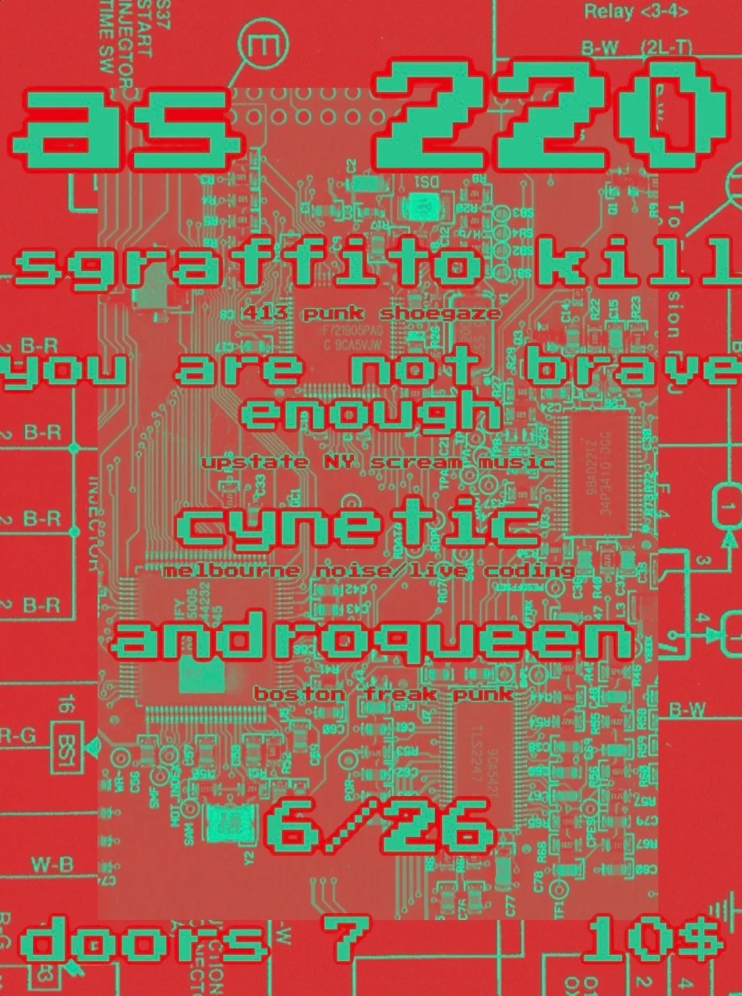 sgraffito kill + you are not brave enough + cynetic + androqueen