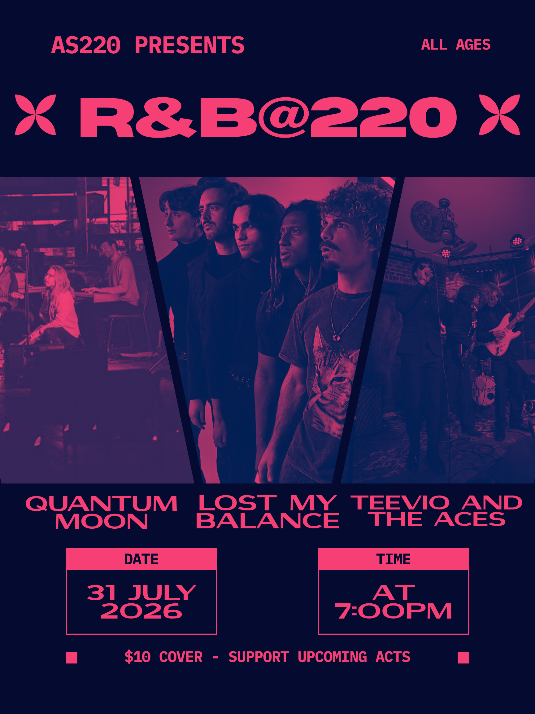 R&B@220 - Quantum Moon + Lost My Balance + Teevio and the Aces