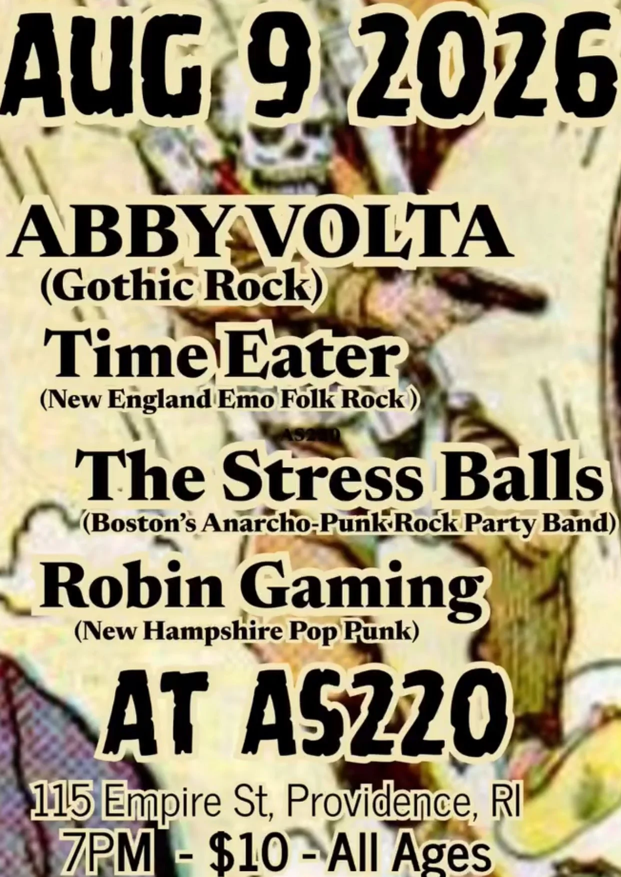 Robin Gaming + Abby Volta + Time Eater + The Stress Balls