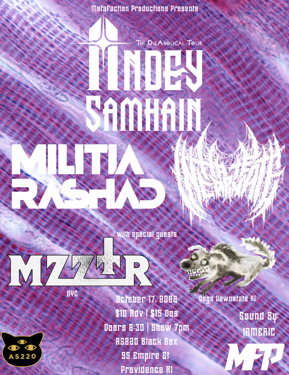 Andey Samhain + Militia Rashad + Hate Incarnate + MZZTR + Dogs Downstate