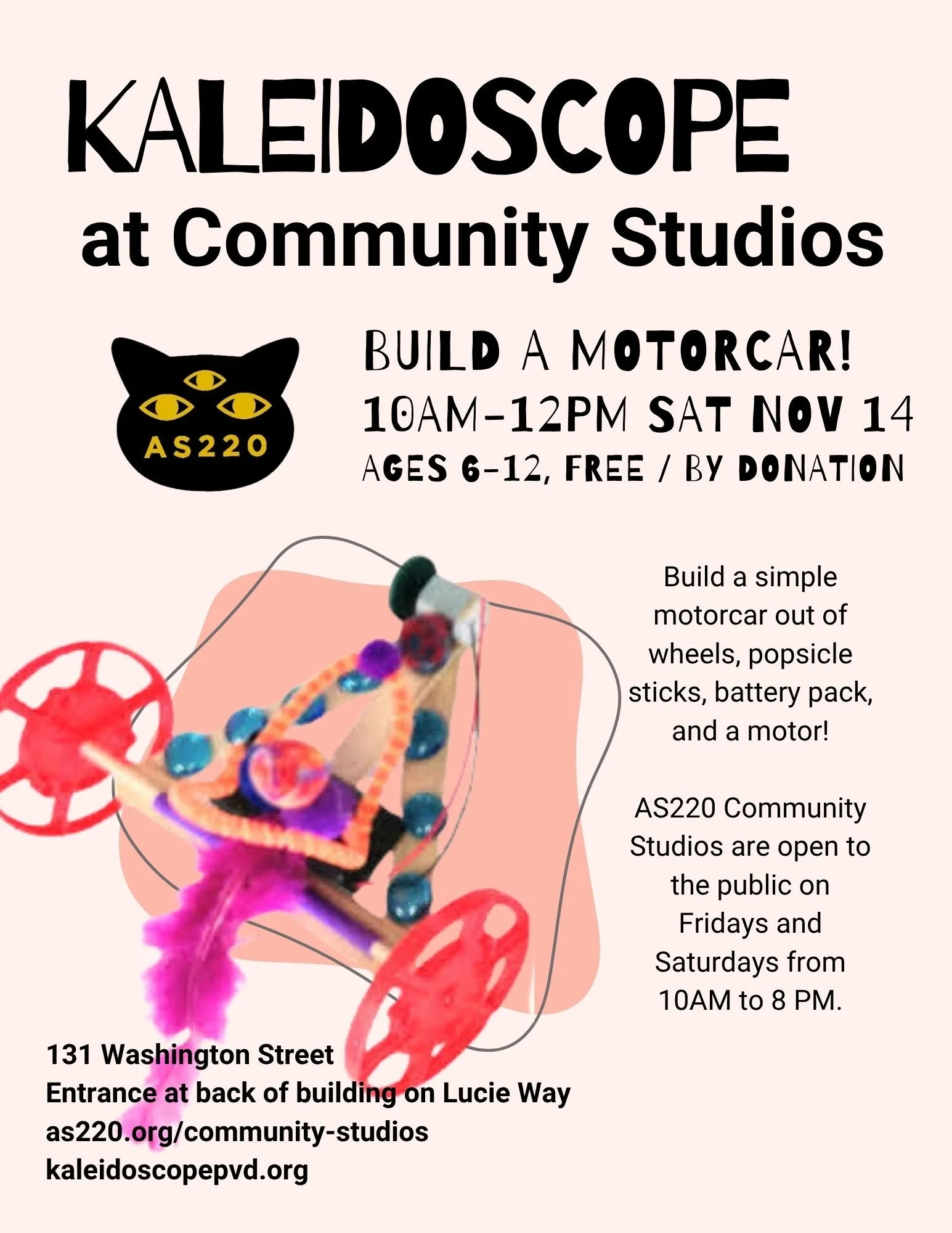 Kaleidoscope at Community Studios: Build a Motorcar!