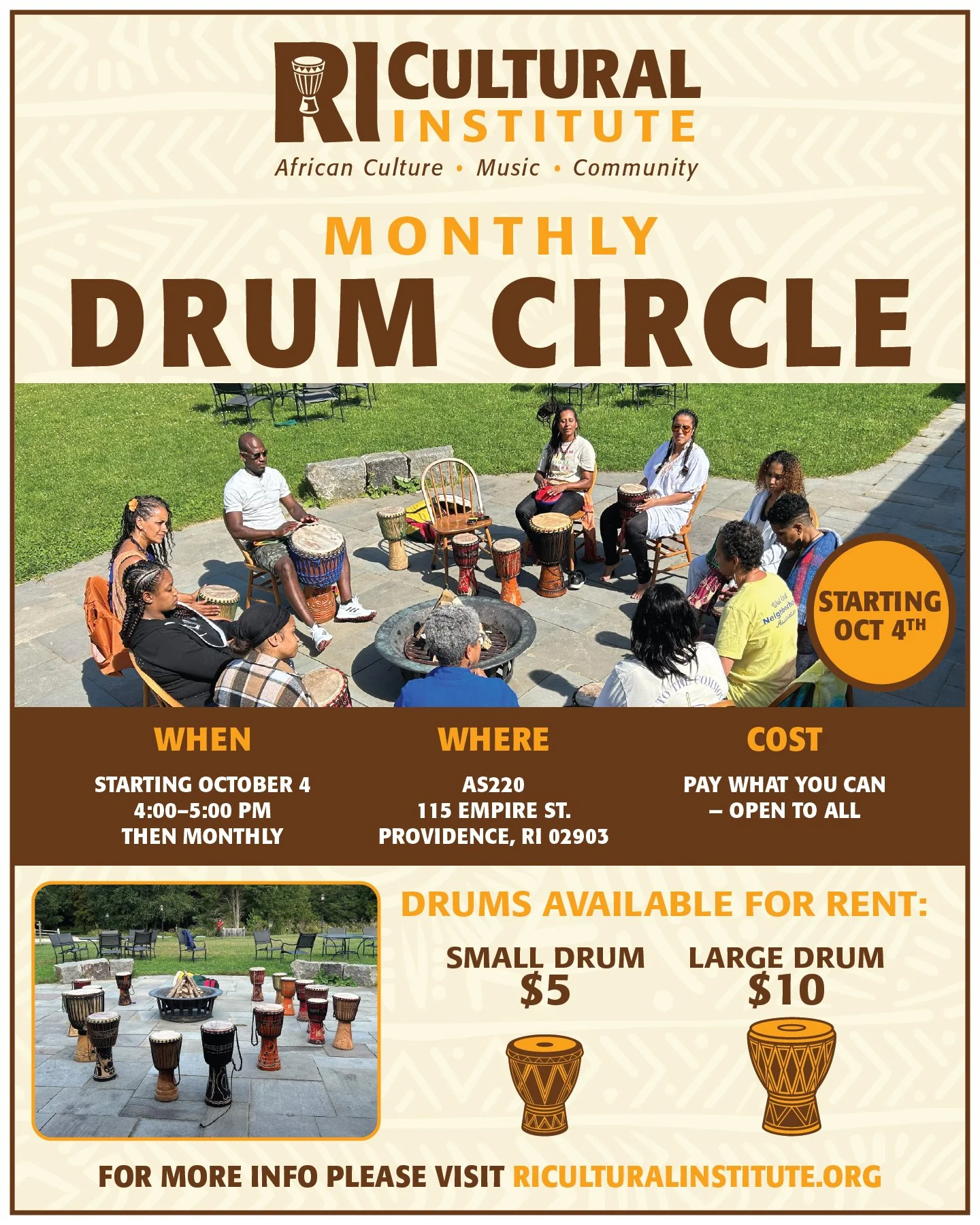 Monthly Drum Circle with Sidy Maiga