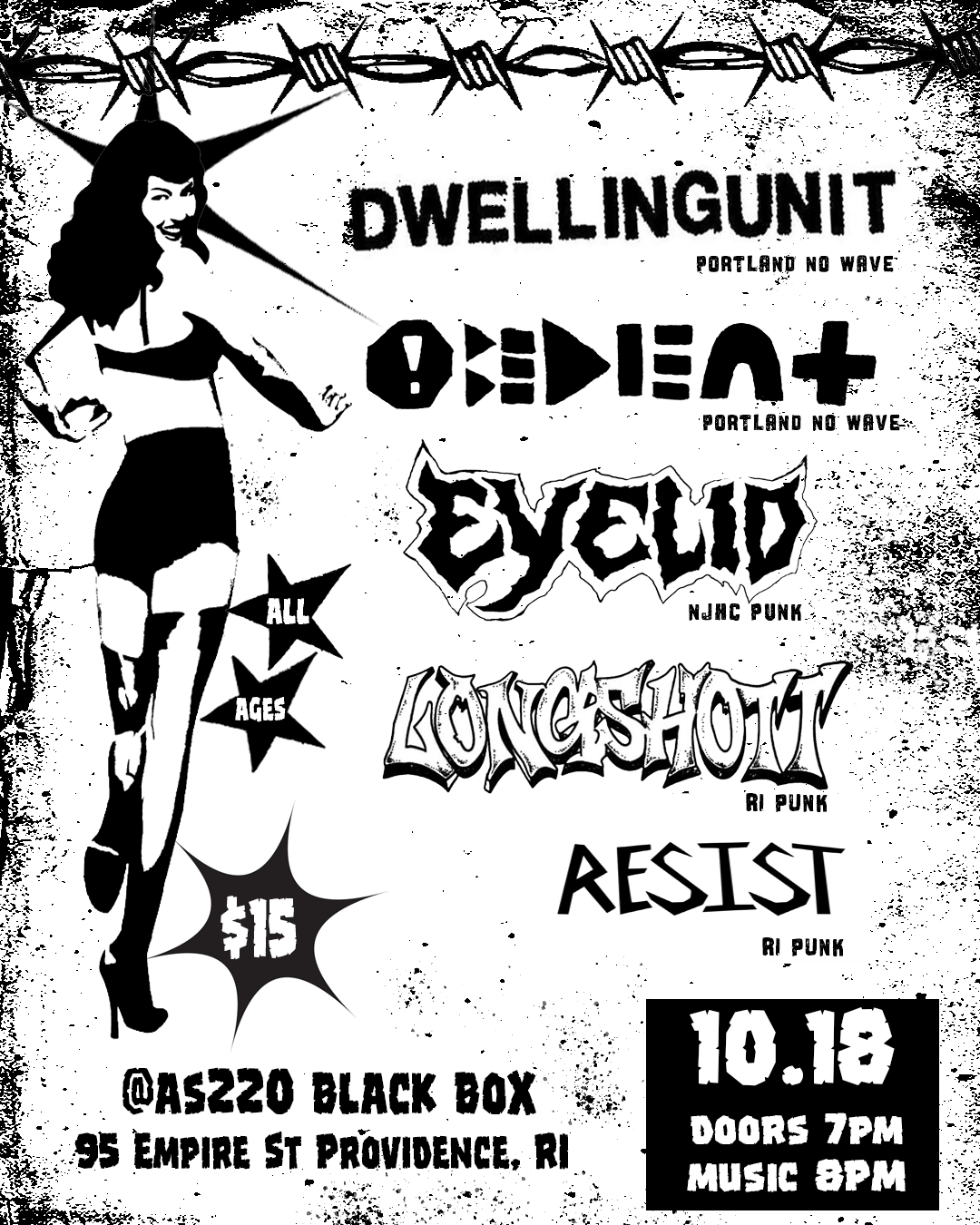 Dwelling Unit + Obedient + Eyelid + Longshott + Resist