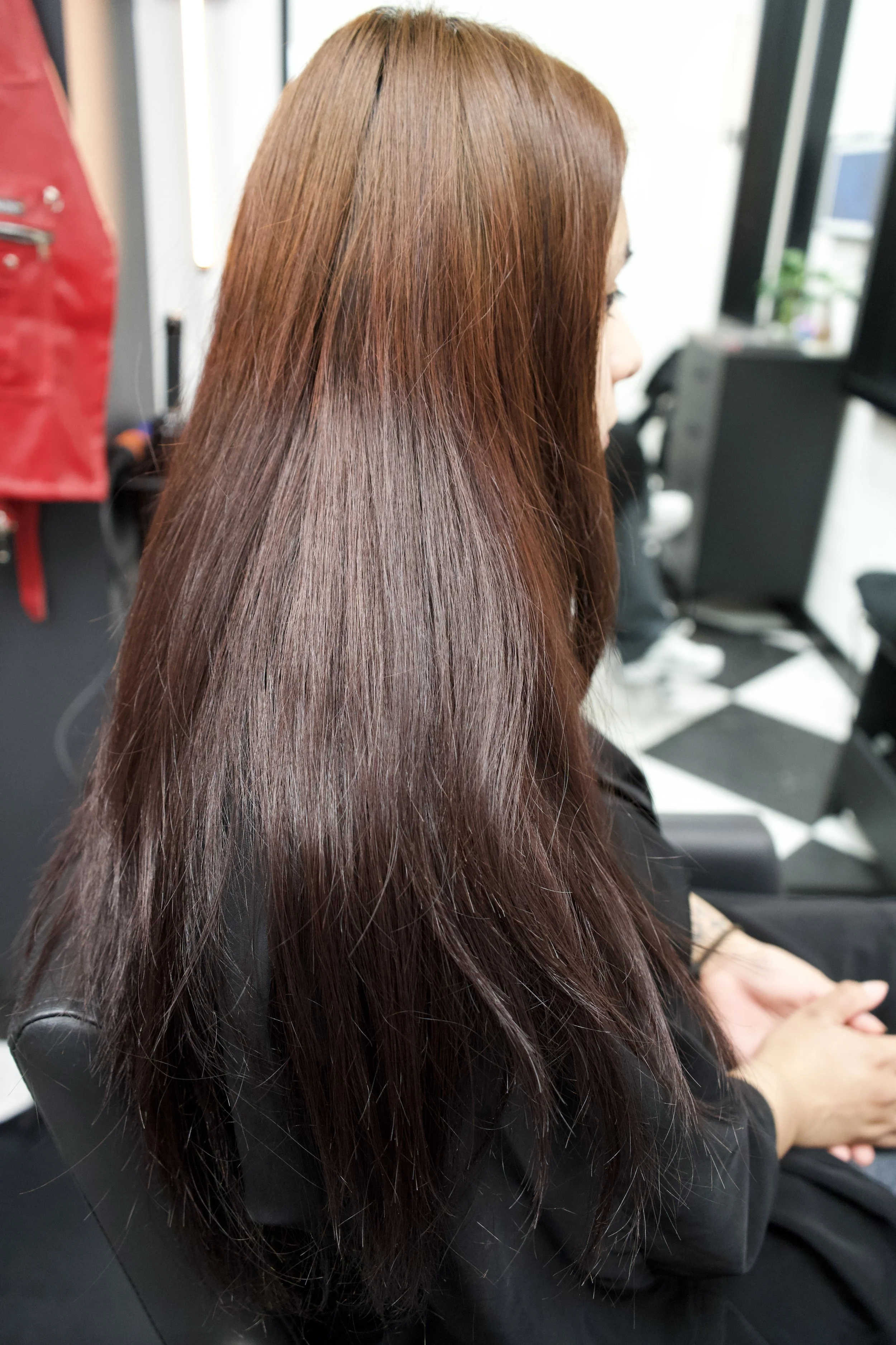 woman with years of box color