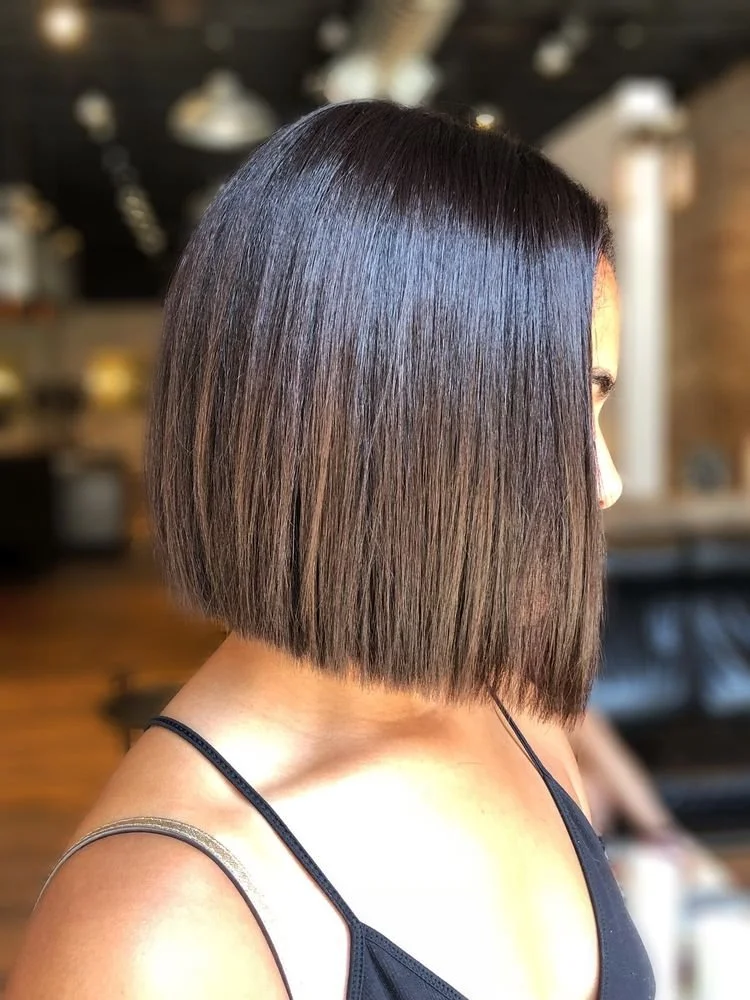 Precision Sassoon bob haircut created by Geselle at The Co-Artist Studio serving Capitola and Santa Cruz.
