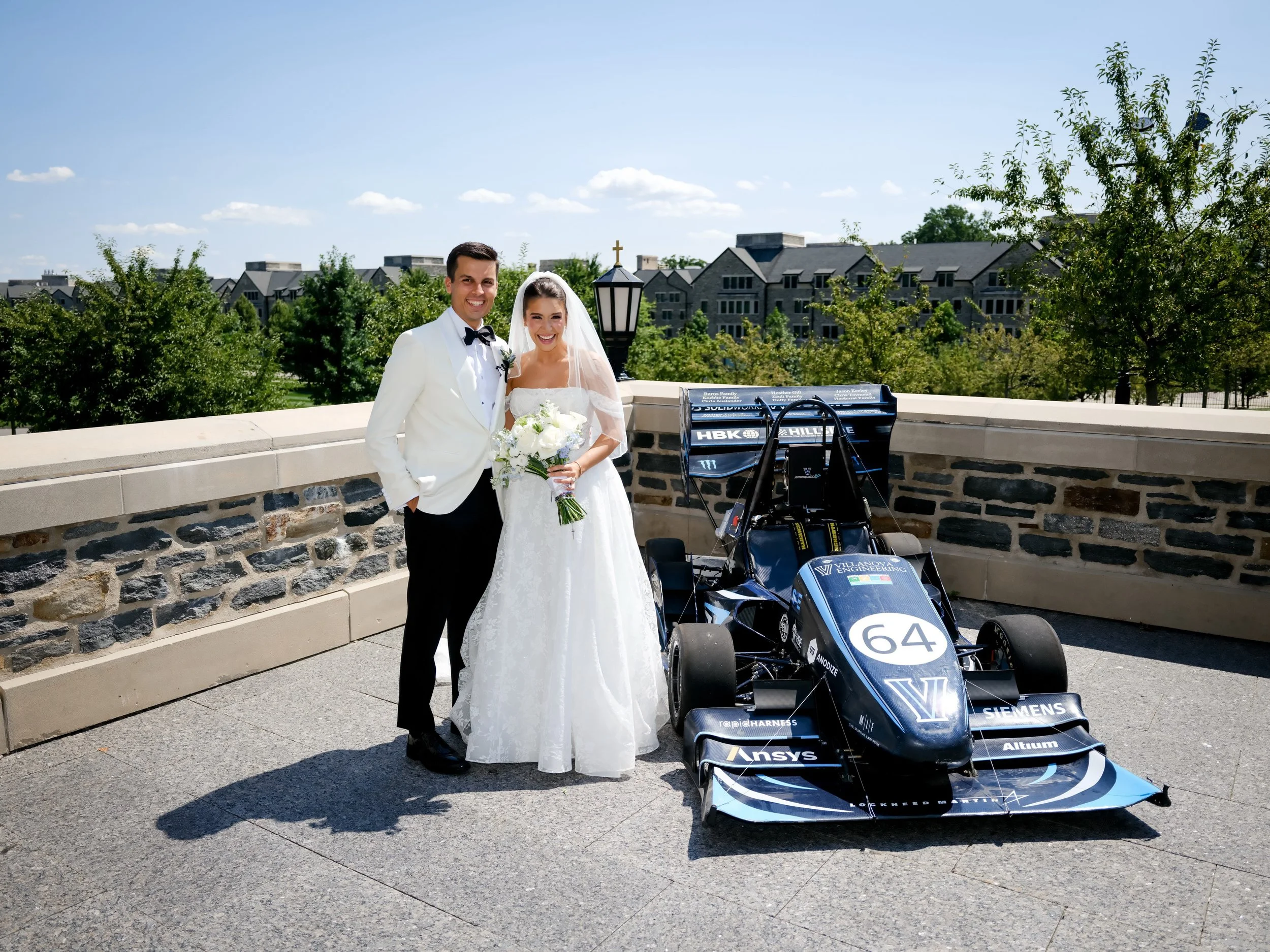 A NovaRacing wedding!💍🏎️

Congratulations to team alumni @chrispy_ters and @maddiemadnesss who tied the knot this August at Villanova! Chris served as Chief Engineer of the team for VU08, while Maddie was Electrical Lead for both VU08 and VU09. The