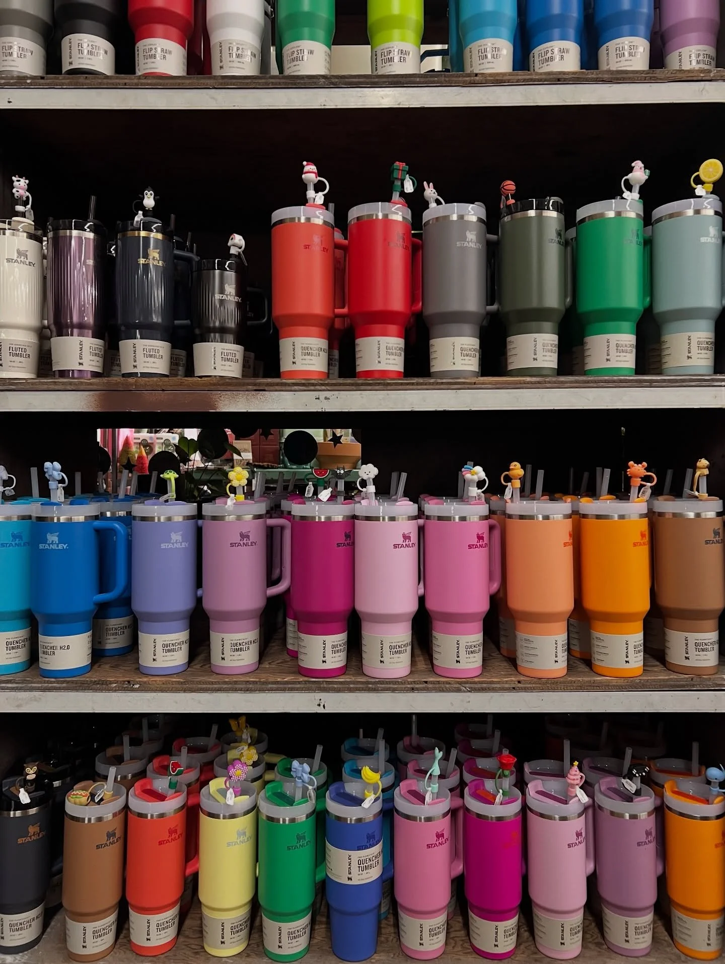 Check out our Stanley collection! So many colors to pick from and new straw toppers are in! Perfect for gifting! 🩷💚🧡