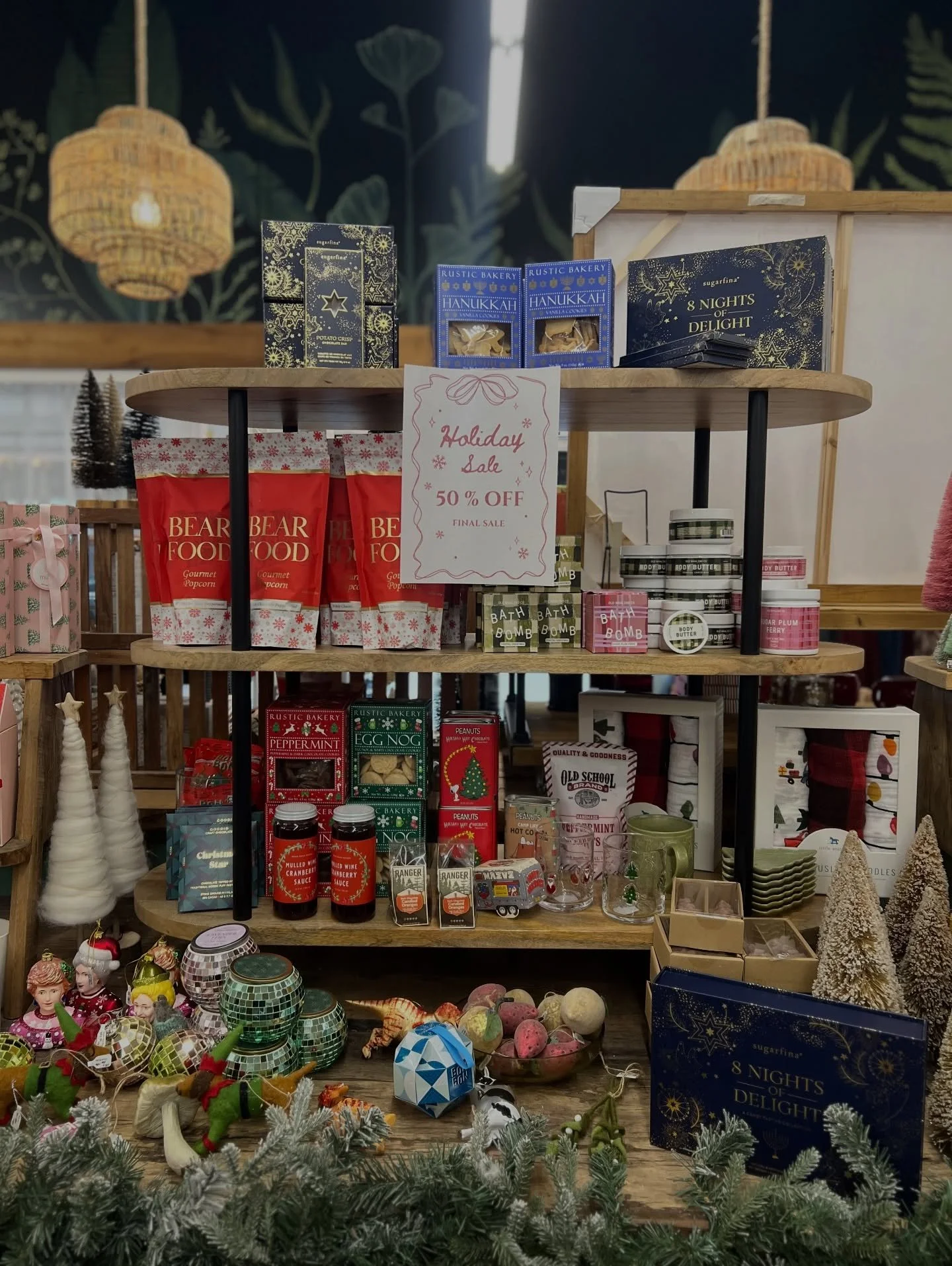 Select holiday merchandise 50% off! Shop today! ❄️☃️🌲

All sale items are final sale.