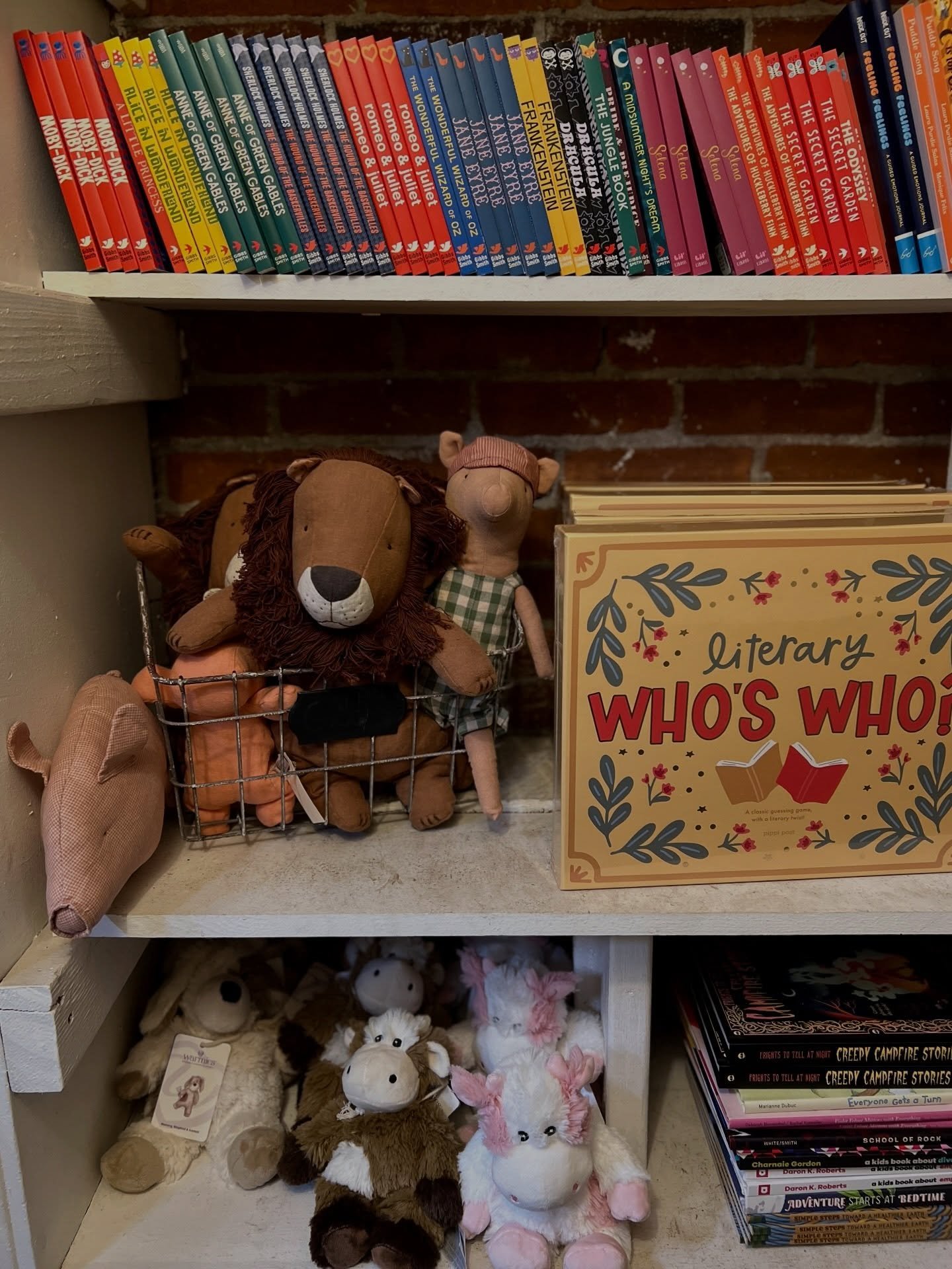 We're almost done with our book nook! We can't wait to share this special spot with you! Stop by our baby section for a sneak peek! 📚🧸