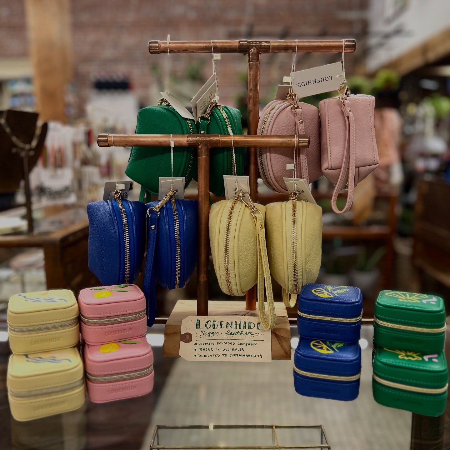 New @louenhide jewelry boxes have arrived! Explore vibrant hues and neutral tones! Women-owned brand featuring all vegan leather! 💍⭐️