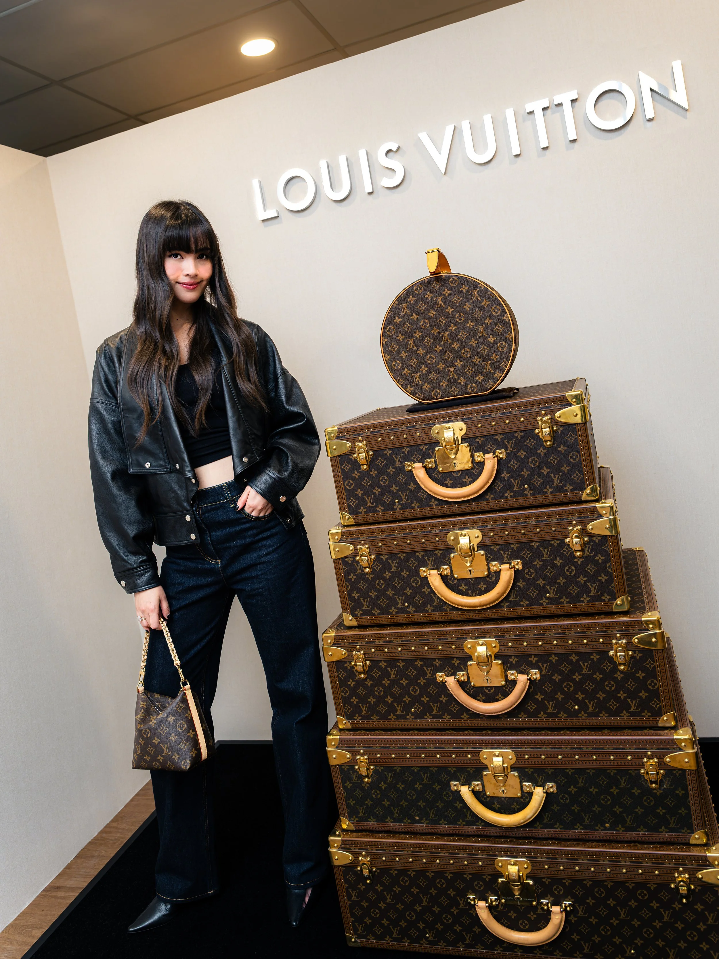 Luxury brand event photography in Singapore by Han Yang Tay Photography, capturing Thai celebrity Yaya Urassaya at the LVMH Suite in the Paddock Club during the Formula 1 Singapore Grand Prix 2026.
