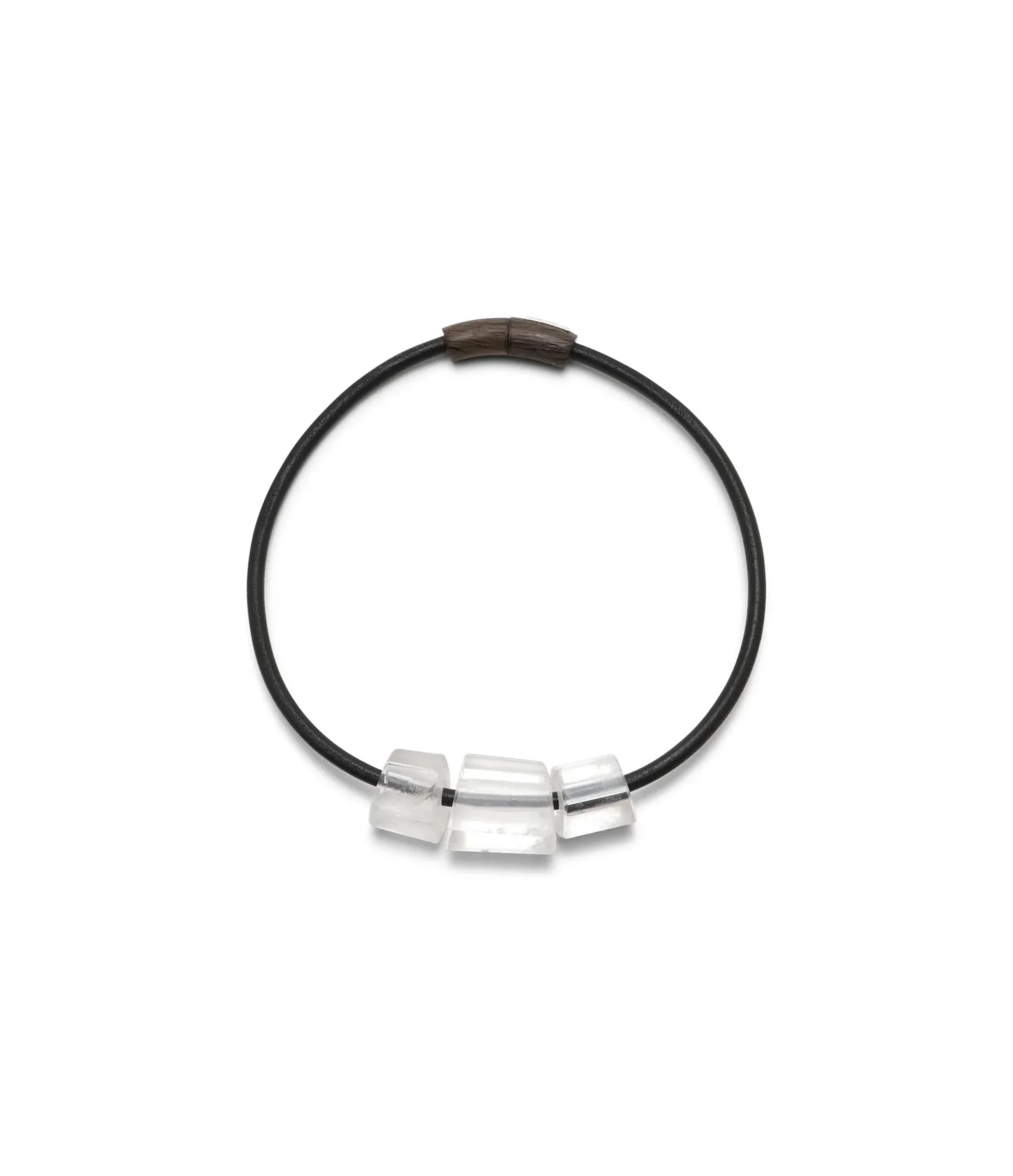 MOUNTAIN CRYSTAL, LEATHER NECKLACE $1,100.00