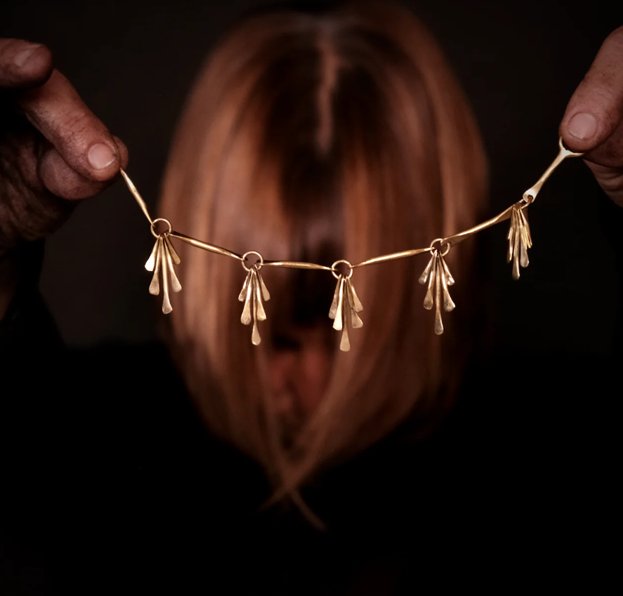BRASS FEATHER BRACELET