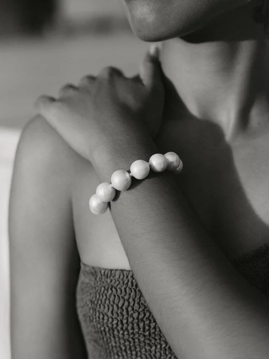 FRESHWATER PEARL, LEATHER BRACELET