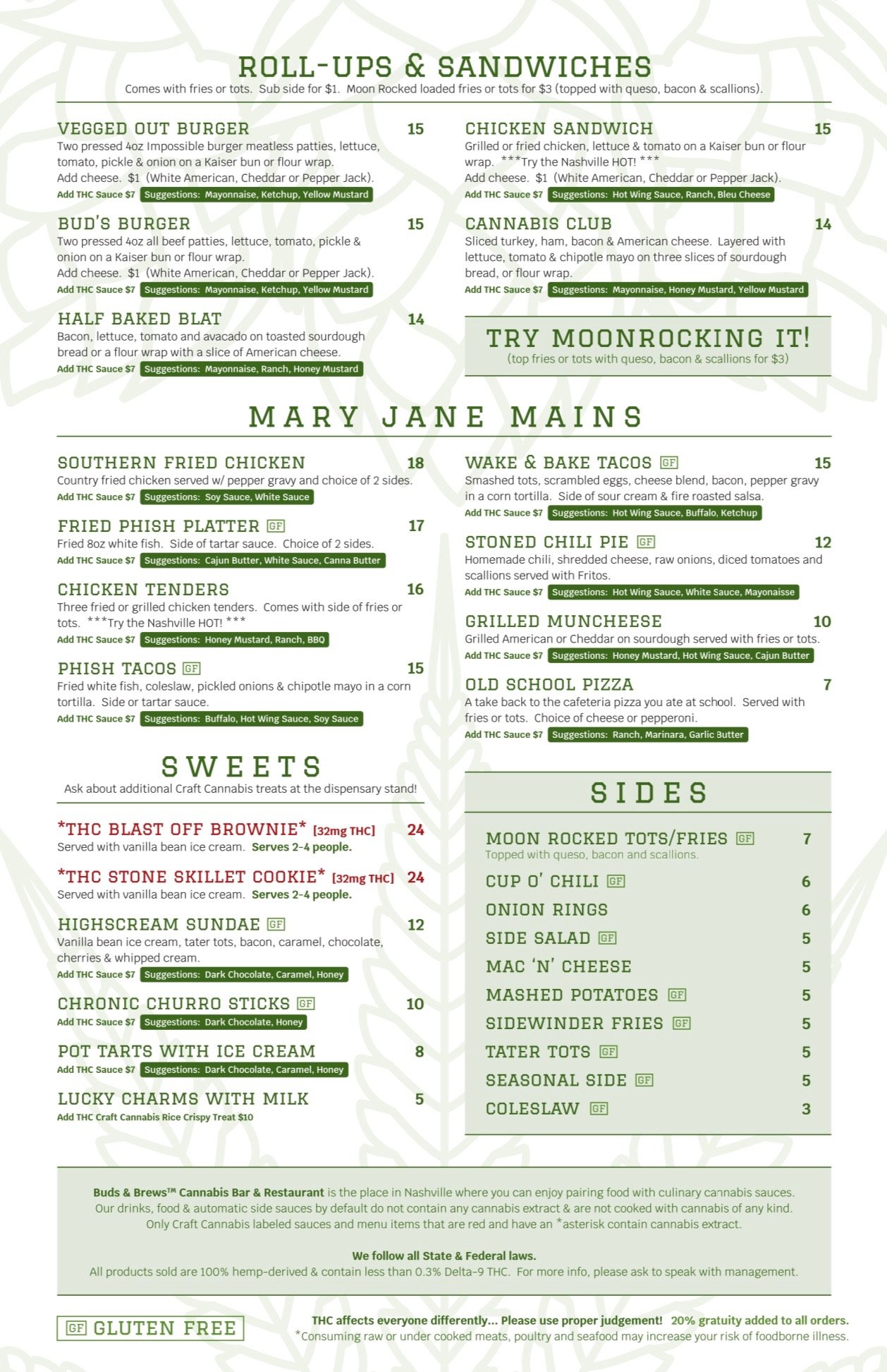 Menu — Buds & Brews
