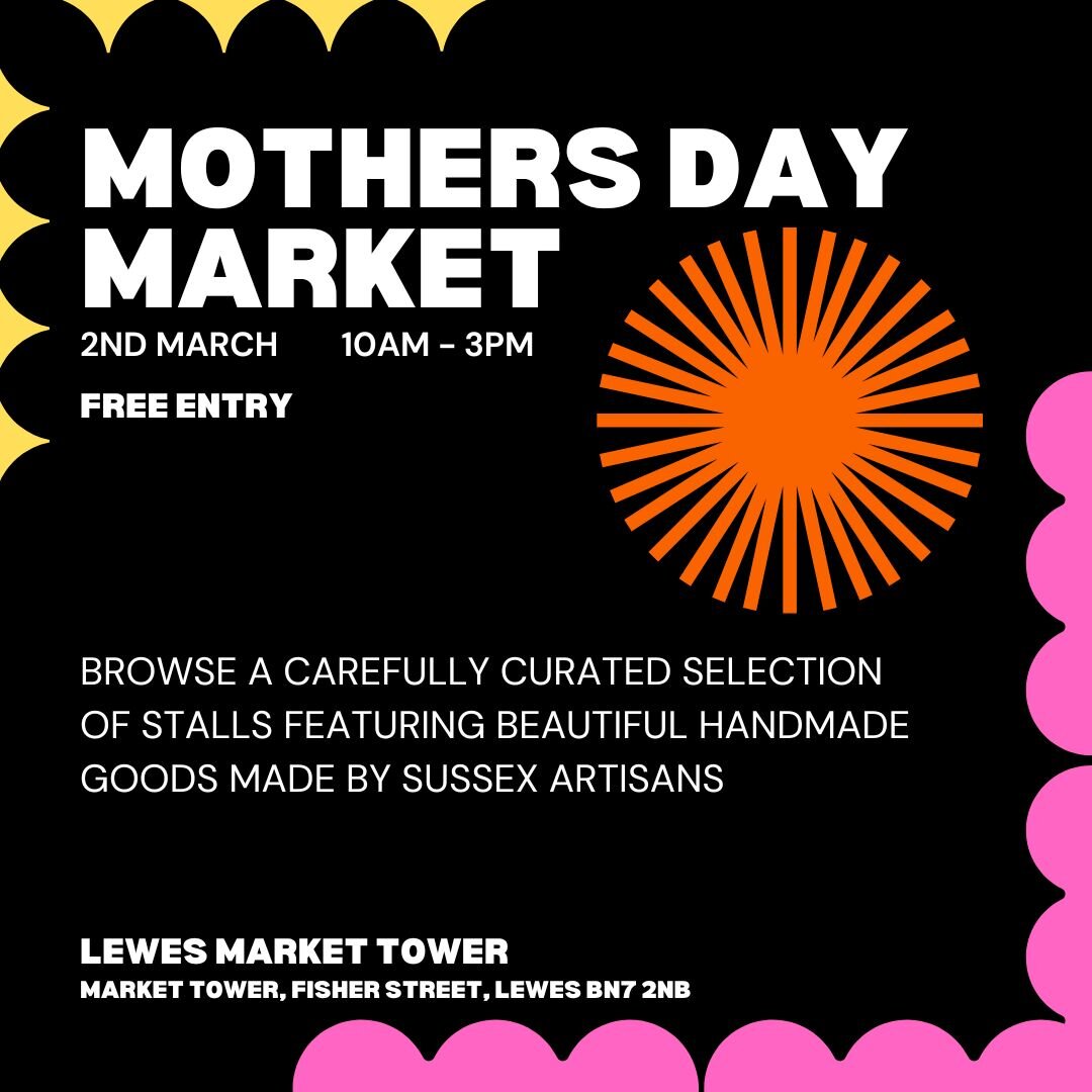 Join us on the 2nd March 10am - 3pm for our Mother's Day Market

Browse a carefully curated selection of stalls featuring beautiful handmade goods made by these amazing Sussex artisans

@mashona_designs 
@lateintheday 
@yellowminnowsketch 
@delightfu