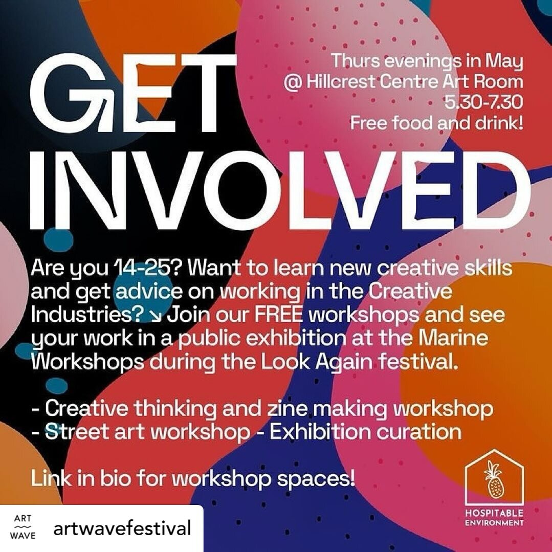 Calling budding creative minds, fab opportunity over in #newhaven 

Posted @withregram &bull; @artwavefestival Calling all 14-25 year olds in Newhaven!

Get involved with @lookagainnewhaven and get creative with free workshops lead by @hospitable_env