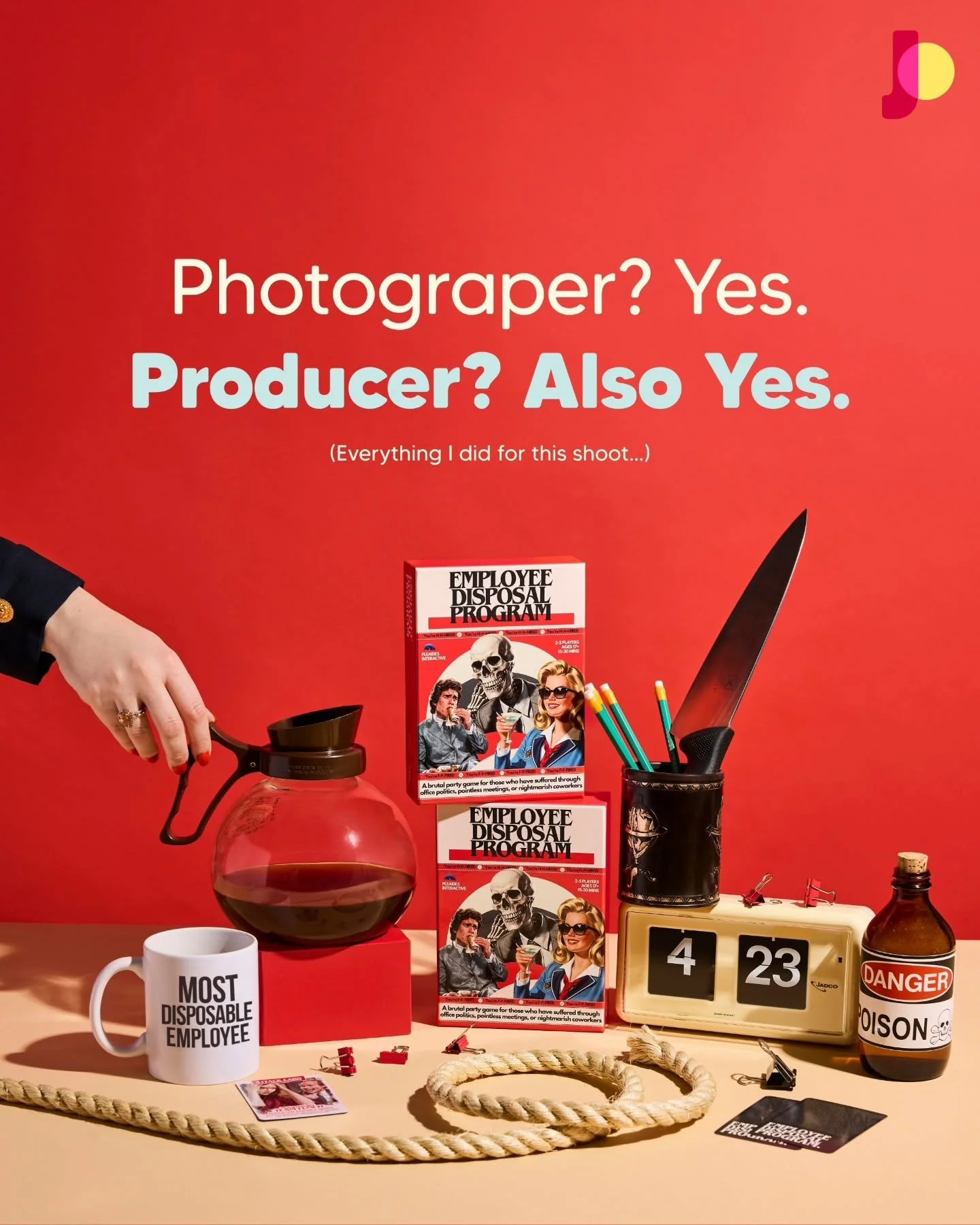 Control freak? Absolutely. 😑

For this massive 80s/ retro themed shoot I played all roles and was a bit ambitious trying to pull it all together solo.

I've actually flexed my producer muscles quite a bit this year and the main thing I've learned is