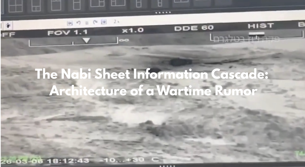 The Nabi Sheet Information Cascade: Architecture of a Wartime Rumor