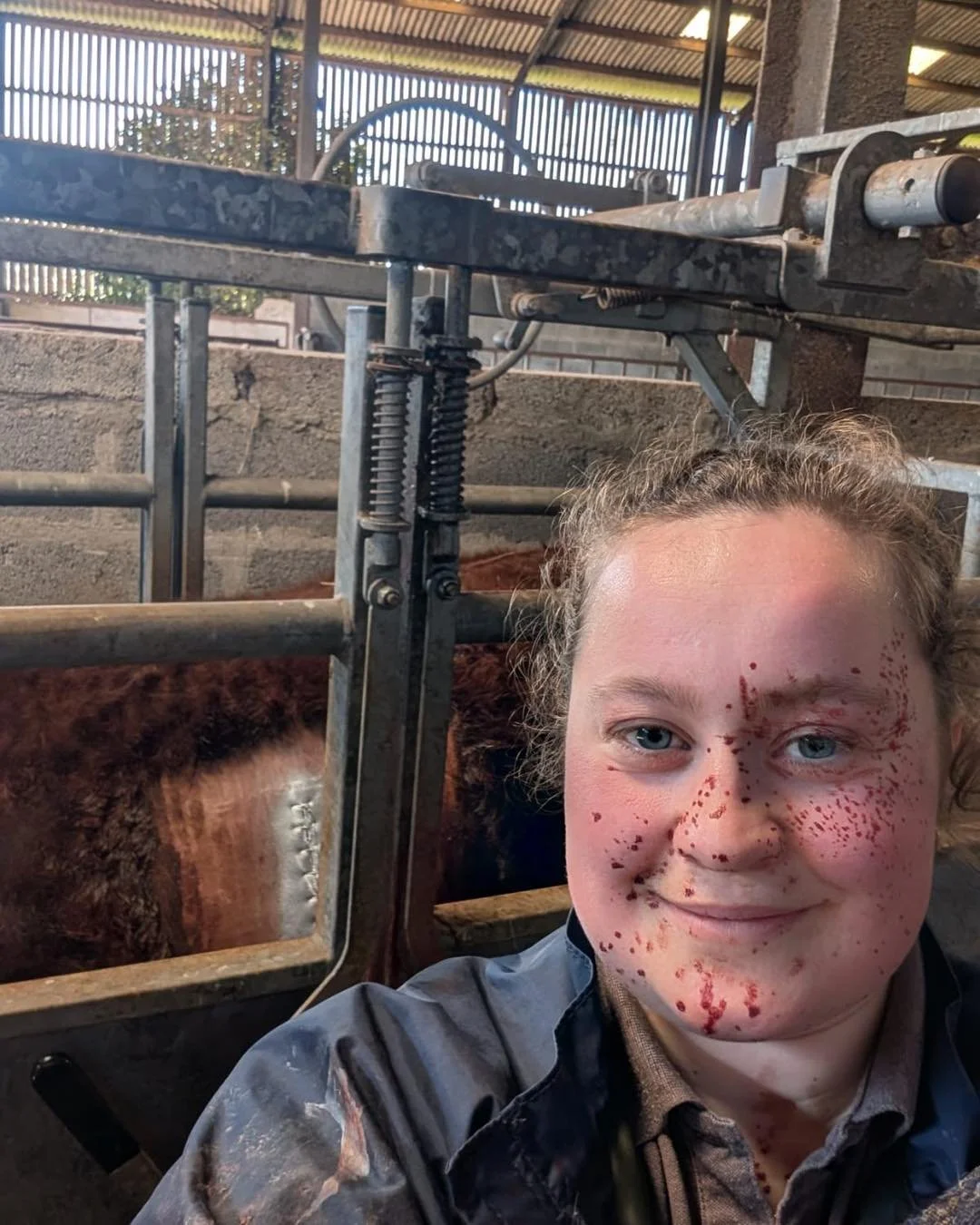 A Busy Day on Farm! 🐄

Recently, our vet Sophie was out on farm performing a cow caesarean section.

It was a very hands-on job, and as you can see, things got a bit messy&mdash;part of the reality of large animal practice when working in the field.