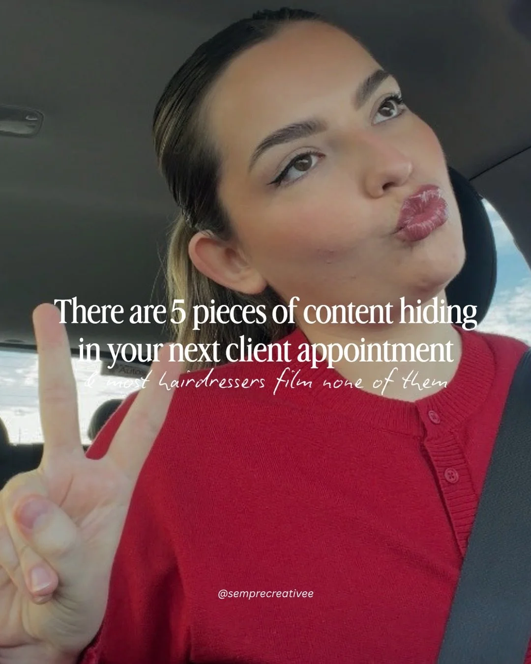 5 pieces of content, the client you already see = zero extra minutes or loss of money $$$

You don&rsquo;t need to set up a shoot to fill your feed for the week, you need to know which five moments to catch while you work 🙂&zwj;↕️

Consultation, pro