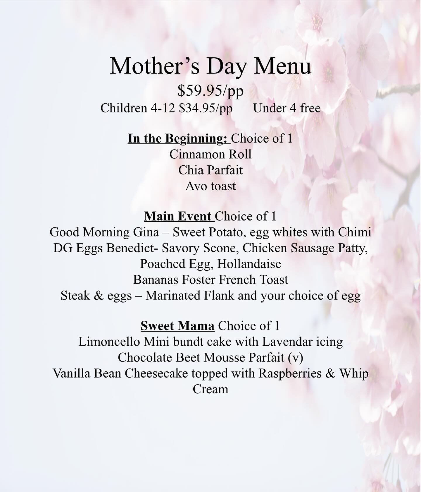 Mother&rsquo;s Day is only 1 month away. Make your plans today !

Enjoy a gluten free, dairy free, farm fresh and small batch brunch with us! 

Reservations only #opentable 

#glutenfree #dairyfree #ourpequannock #smallbatchbaking 
#togetherwearelimi