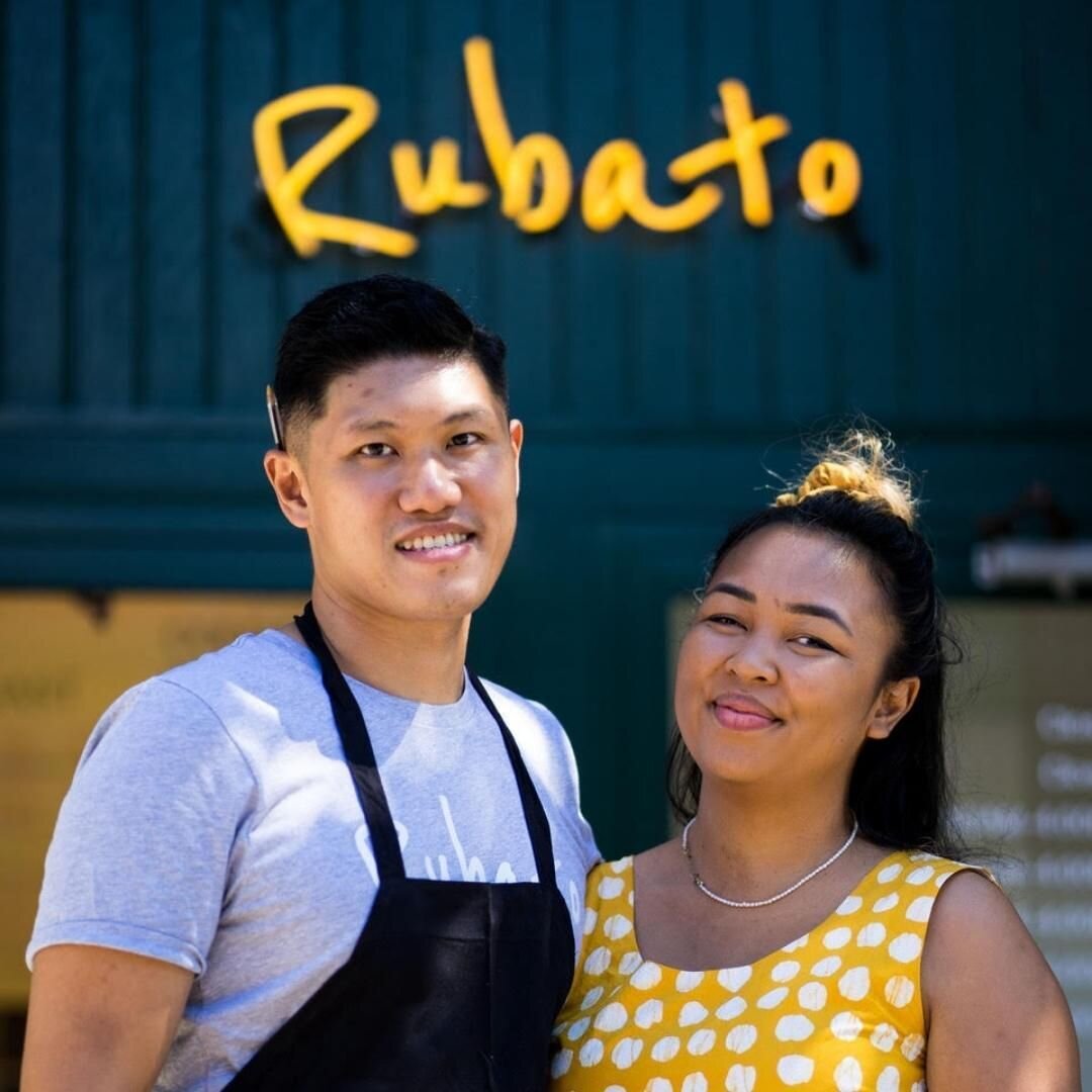 Today is Laurence &amp; Rary's wedding anniversary! They knew they would have a baby someday, little did they know that it would be this big 1000ft green &amp; yellow  modern HK bakery. When they met in China nearly a decade ago, on a long train ride