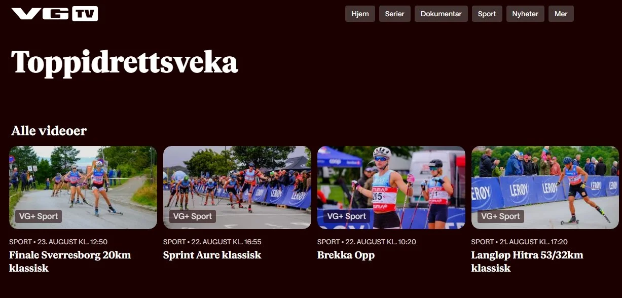 Slik ser du Toppidrettsveka på VGTV