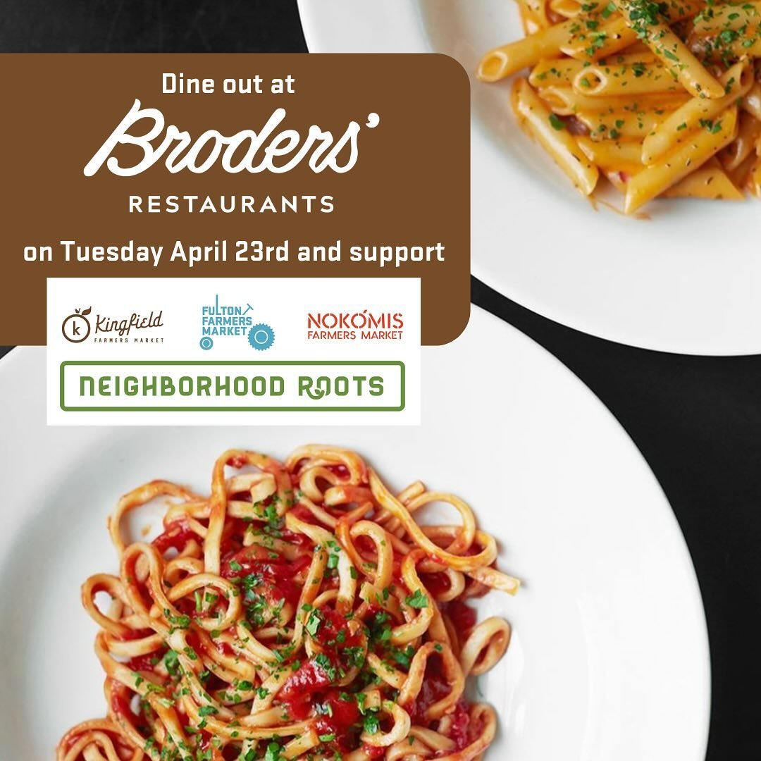Pasta with a purpose! 🍝 Join us for a delicious fundraiser at Broders&rsquo; Cucina Italiana, Broders&rsquo; Pasta Bar or Terzo on April 23rd, where 10% of proceeds will contribute to our mission of cultivating sustainable food systems through our t