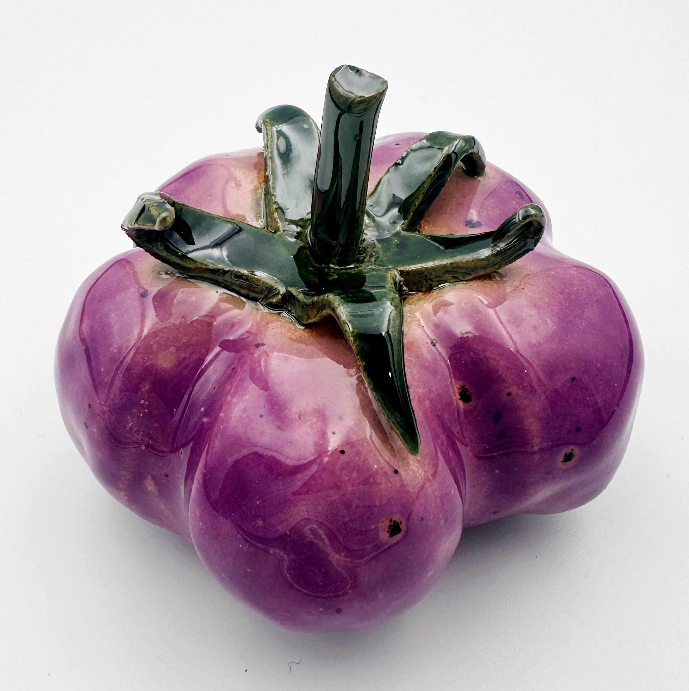 handmade ceramic tomatoes - purple - home decor accessories