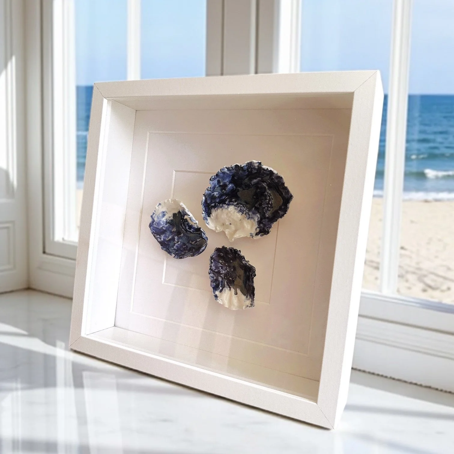 Beach Art of Porcelain Glazed Shells - Rock Pools Wall Art