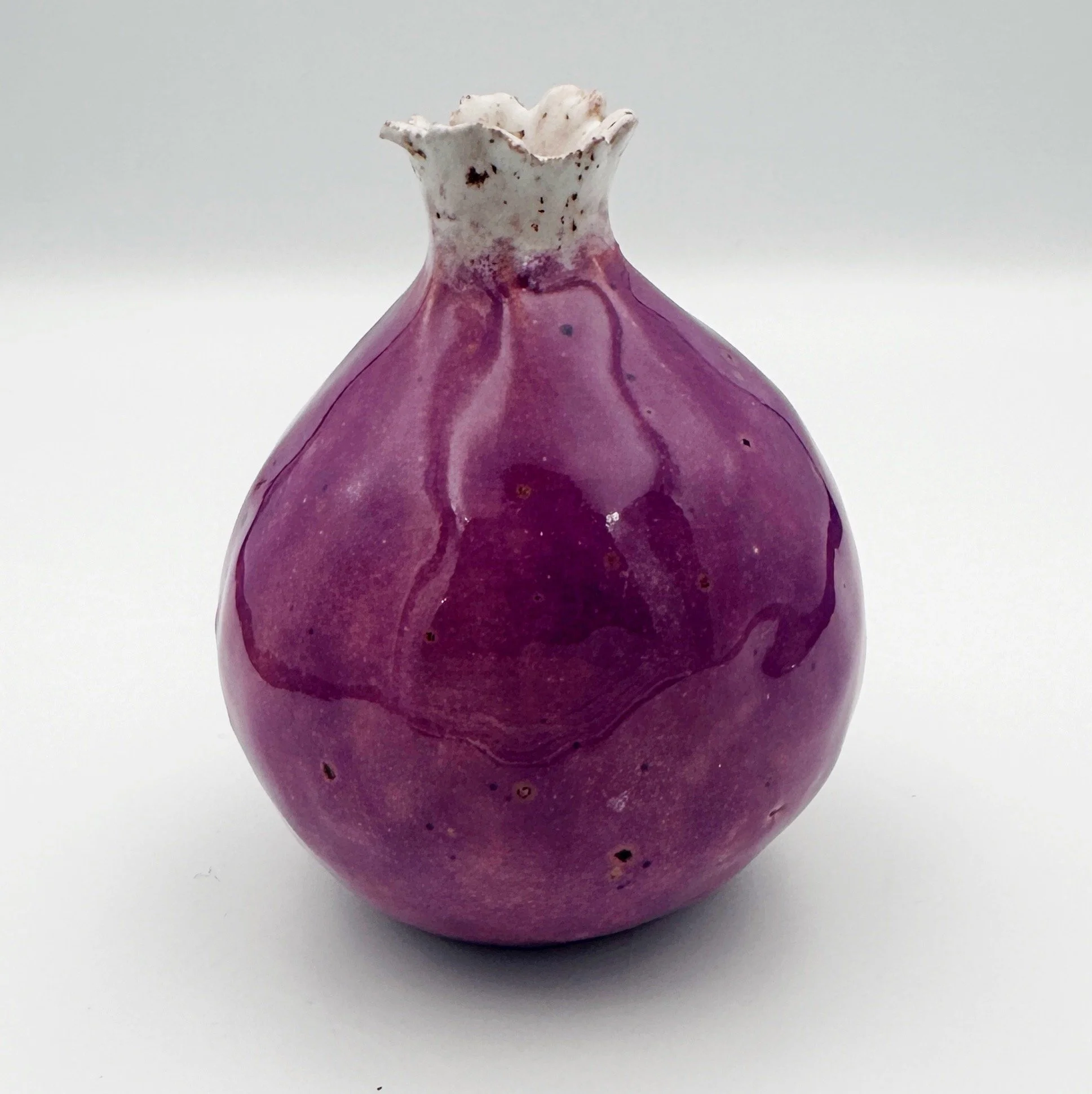 handmade ceramic pomegranate - purple - home decor accessories