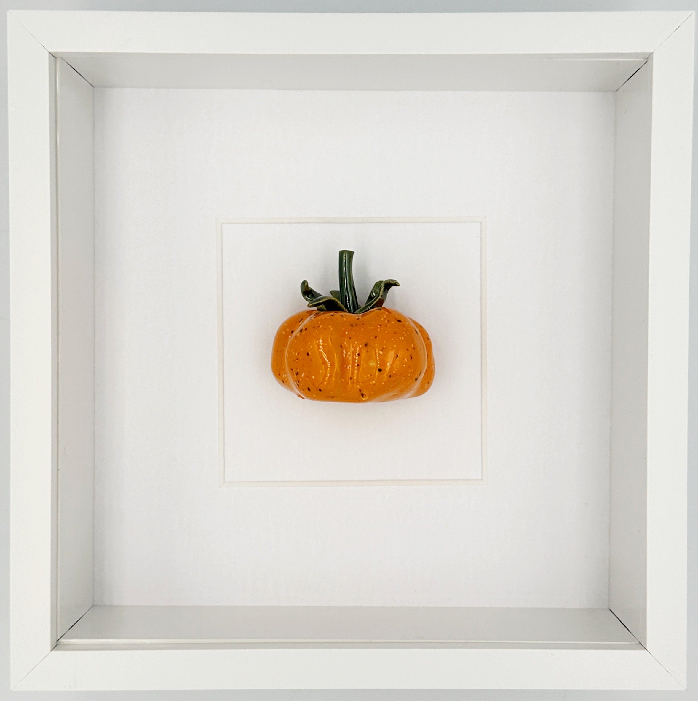 Ceramic tomato. Food artwork. Handmade ceramic vegetables for kitchen wall art.