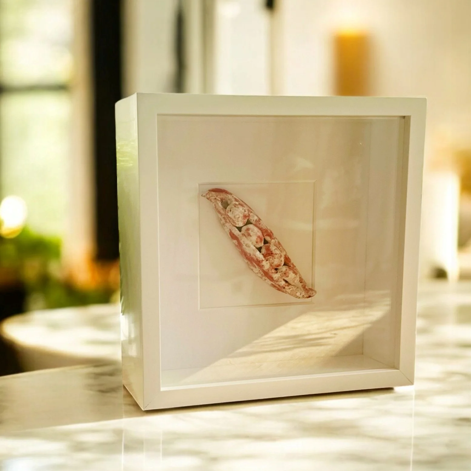 Ceramic Wall Art: Borlotti Bean Pod