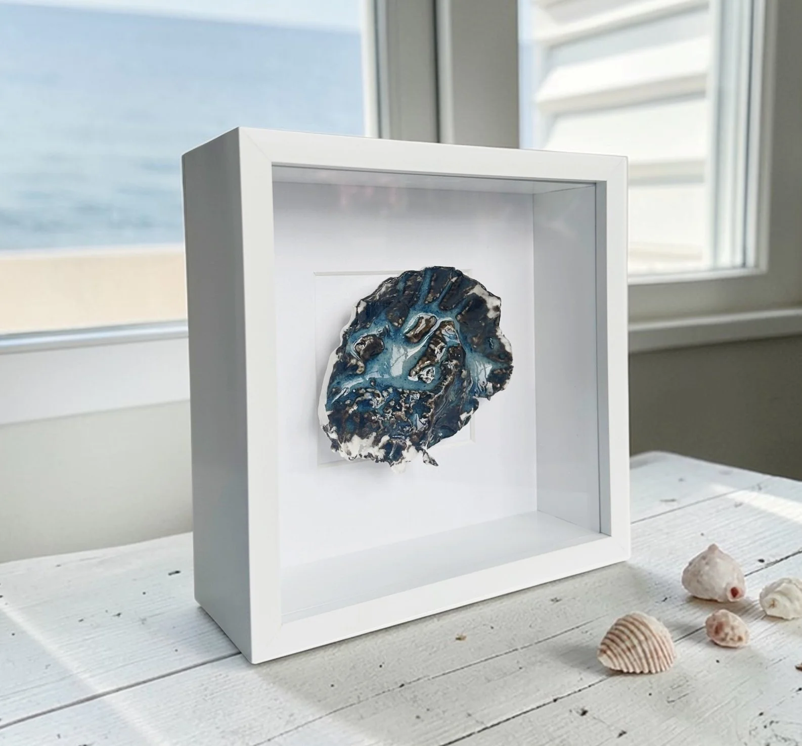 Shell Wall Art of Handcrafted Porcelain Glazed Shells: Drift & Tide