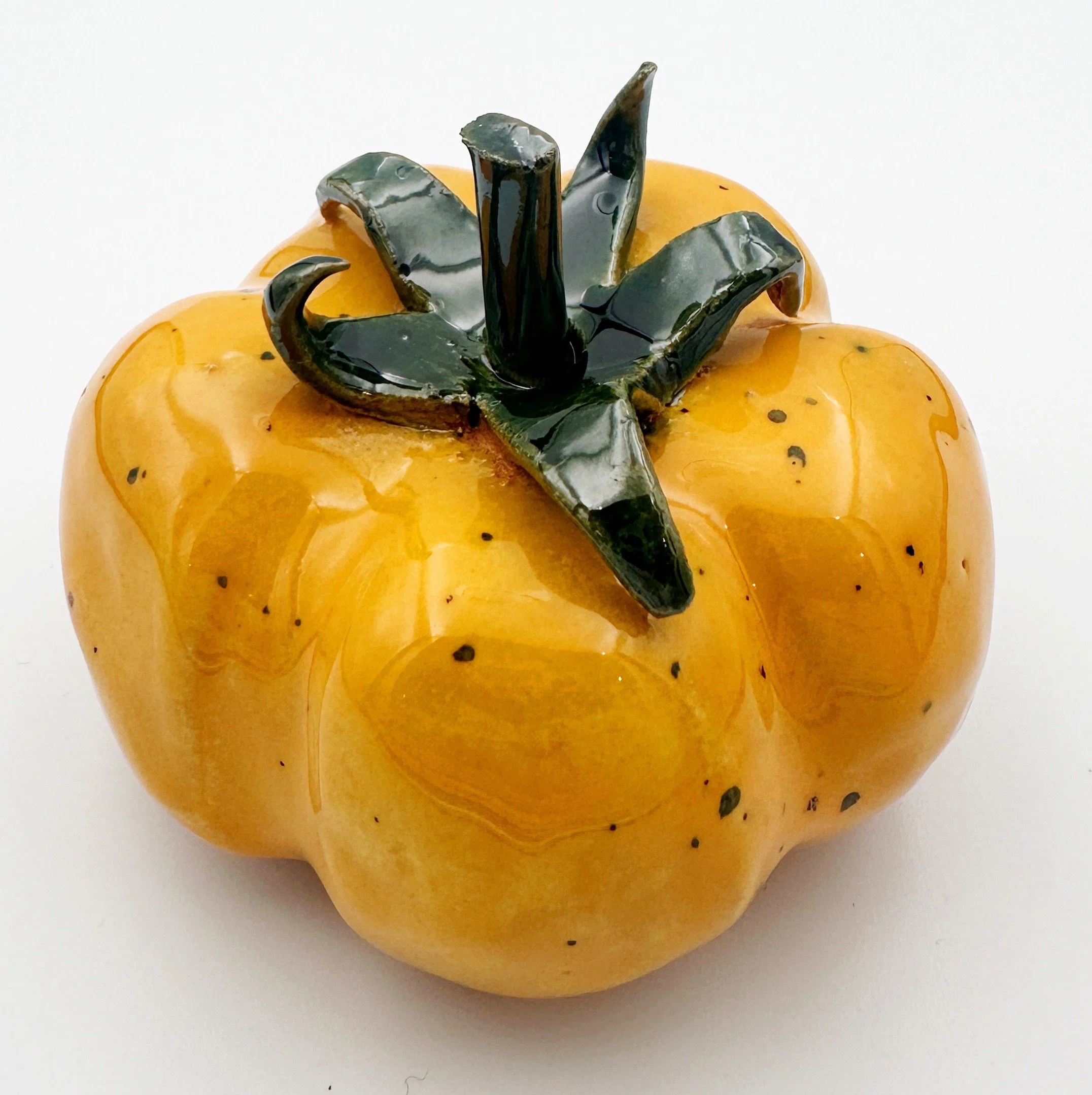 Large Handmade Ceramic Heritage Tomato - Yellow