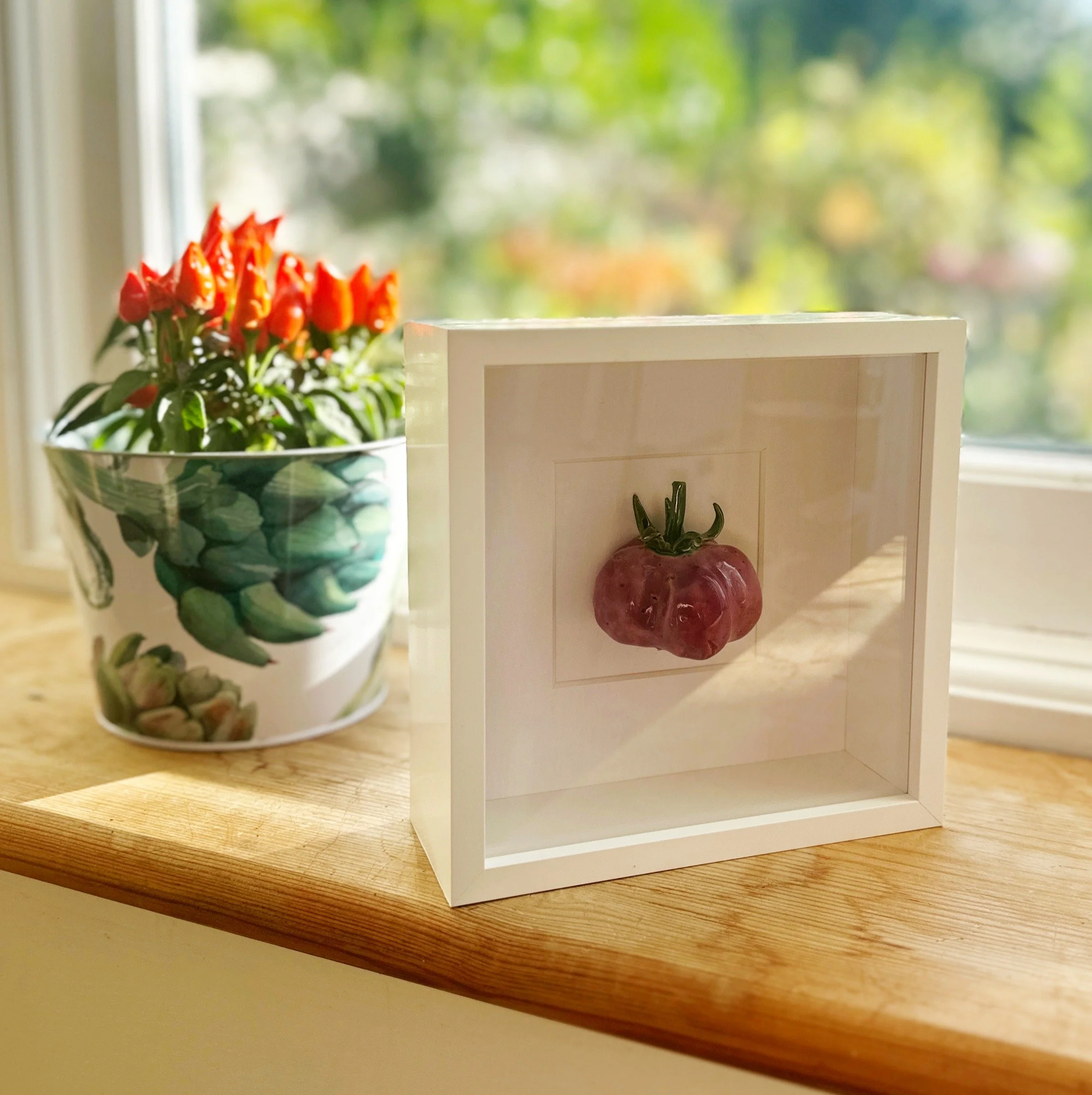 Ceramic Wall Art: Purple Tomato