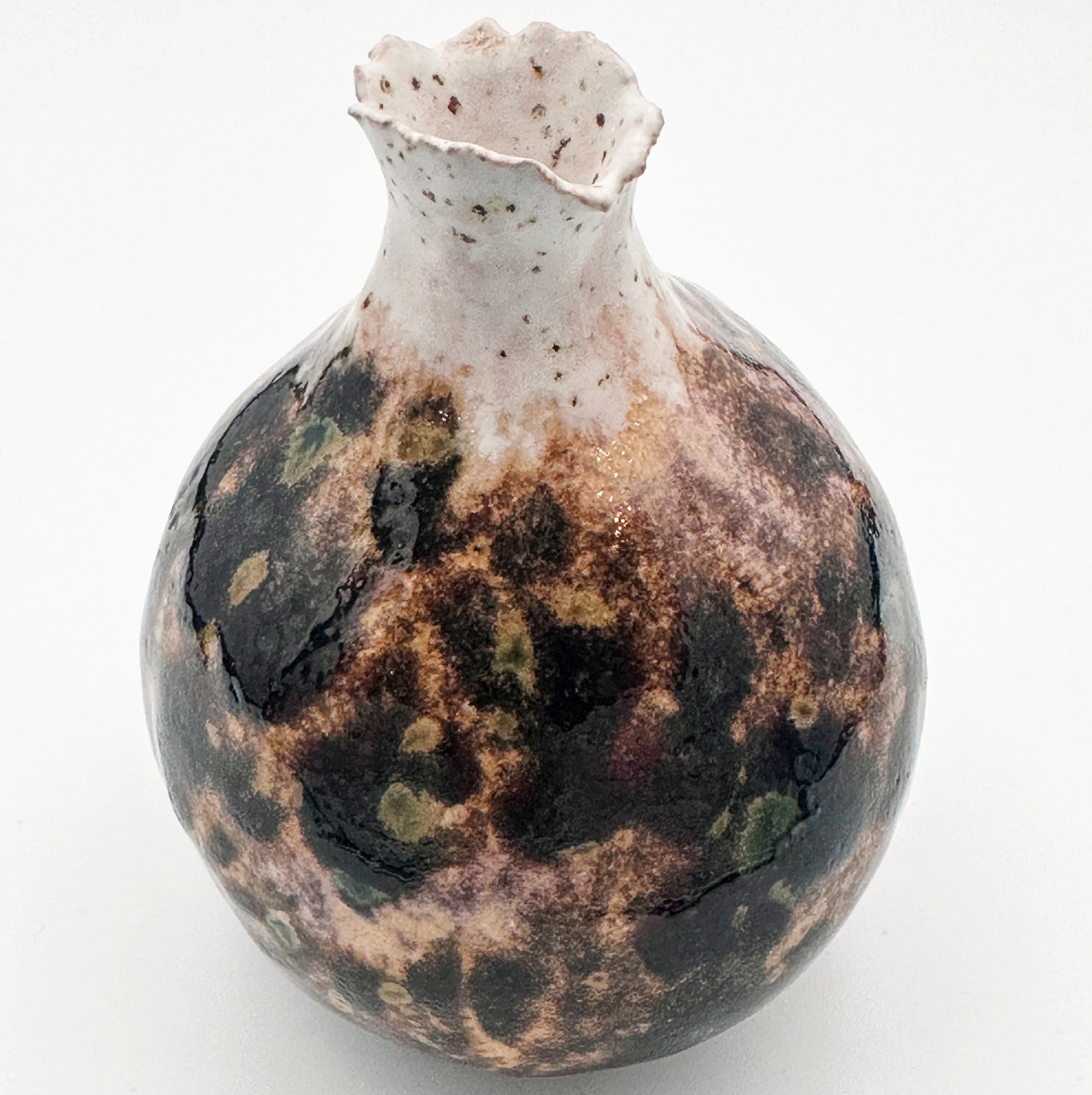 Handmade Ceramic Pomegranate - Mocha