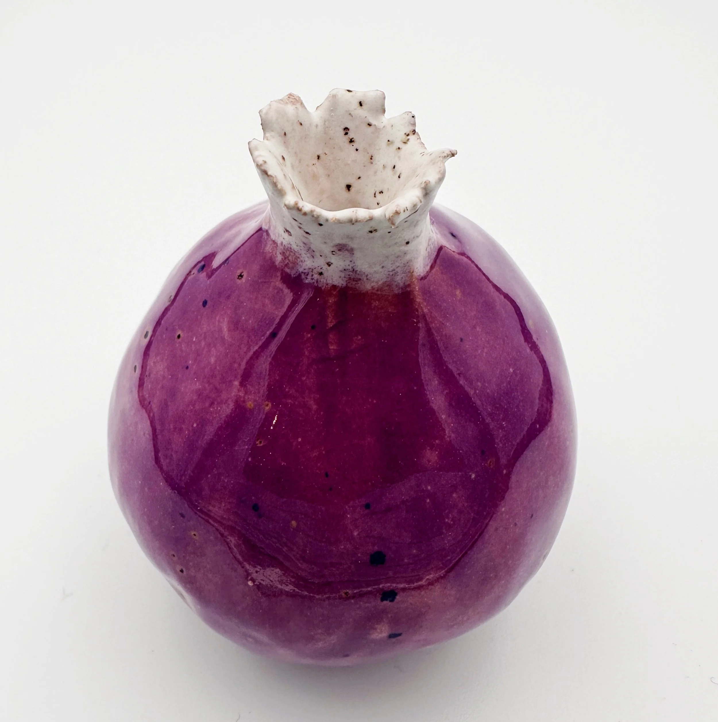 handmade ceramic pomegranate - purple - home decor accessories
