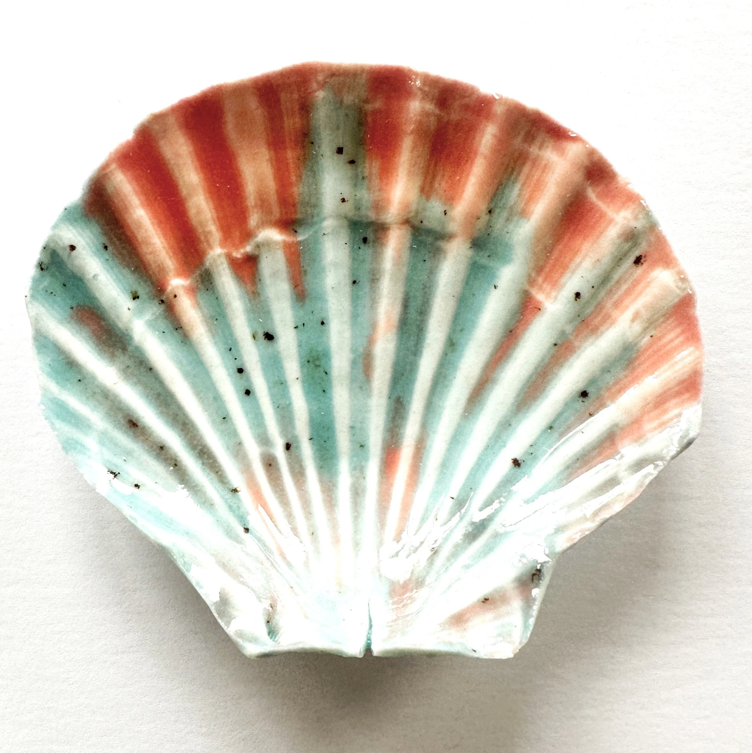 Beach Art – Handmade Porcelain Shell Art Framed Coastal Wall Art Inspired by the Sea