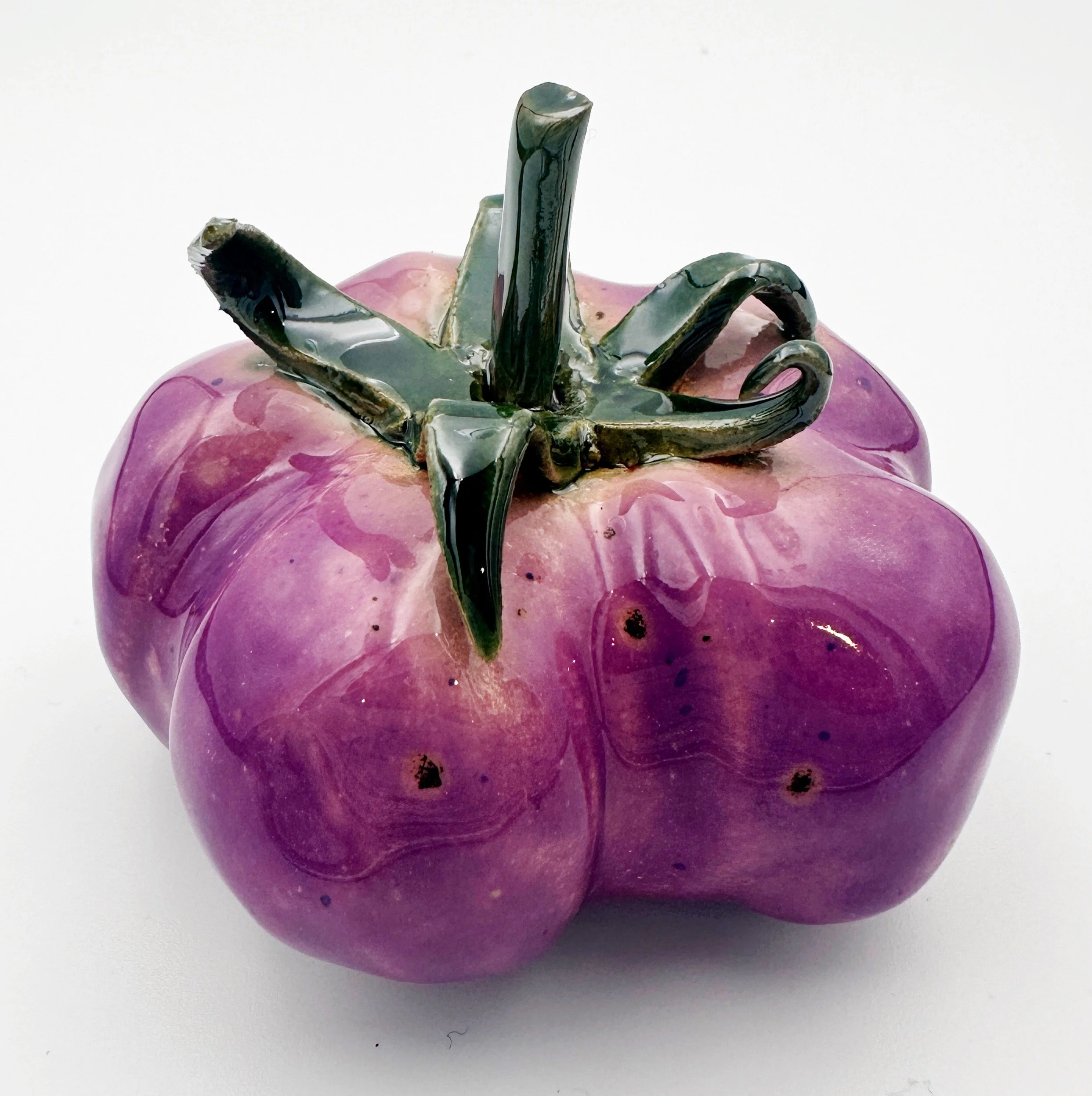 handmade ceramic tomatoes - purple - home decor accessories