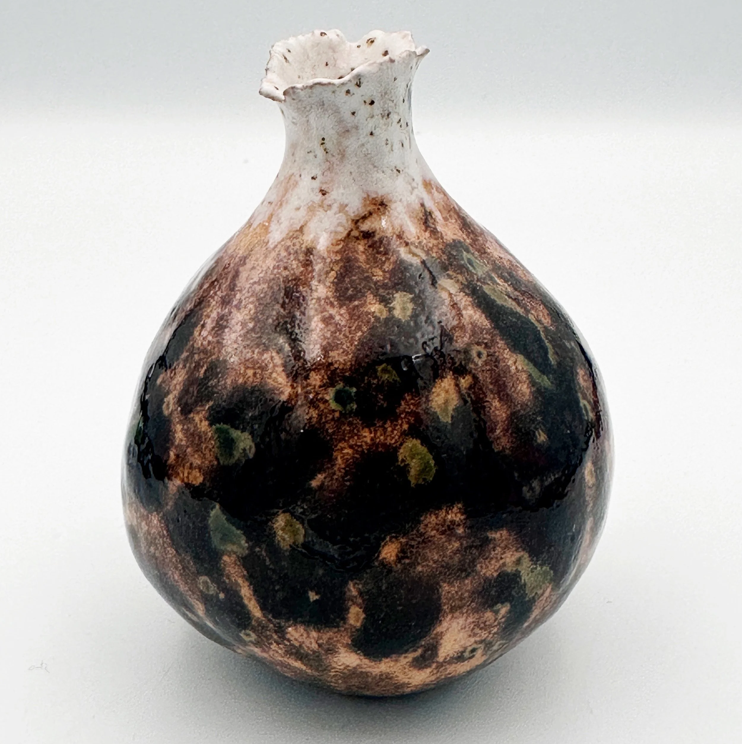 handmade ceramic pomegranate - mocha - home decor accessories