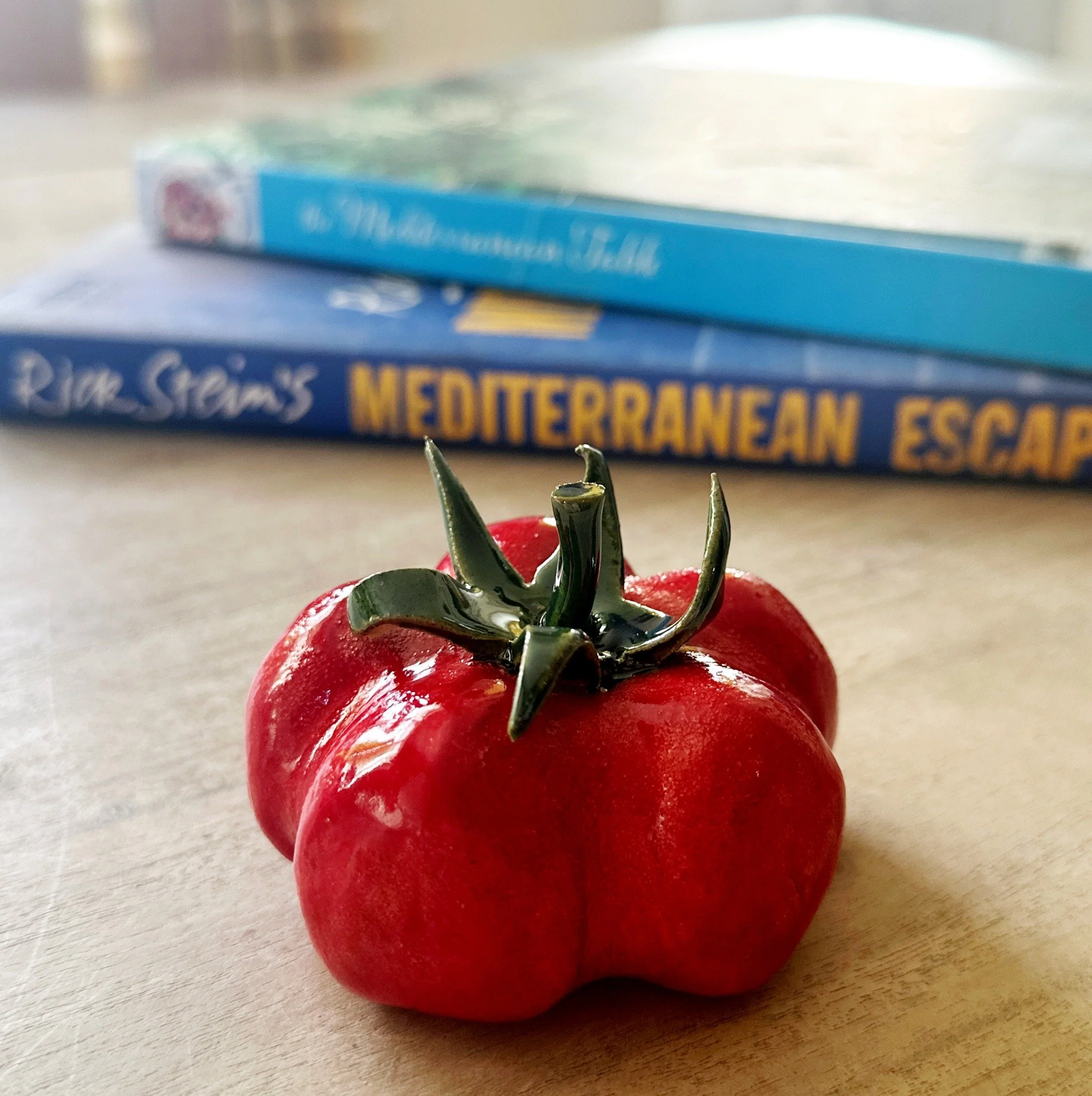 handmade ceramic tomatoes - red - home decor accessories