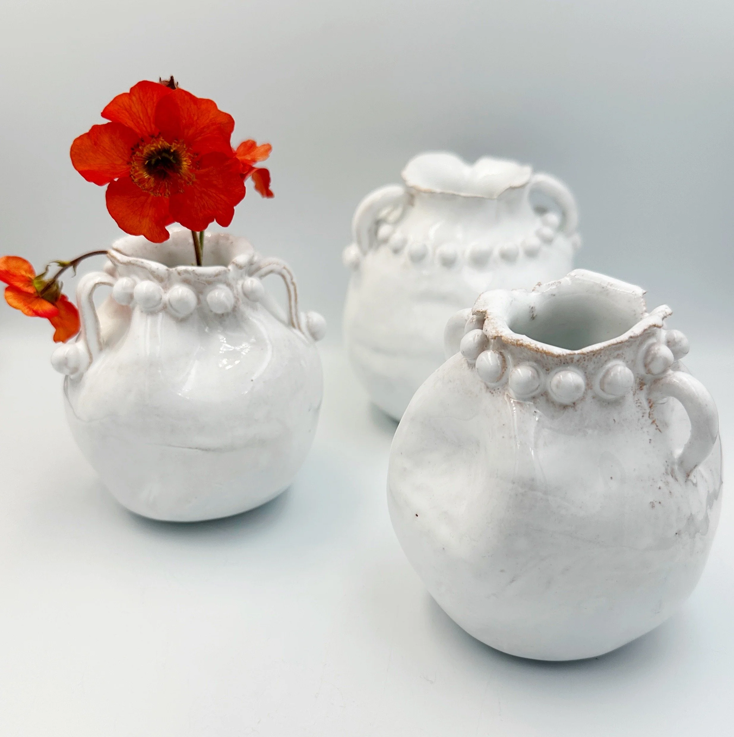 small bud vases - petals and pearls single stem vase